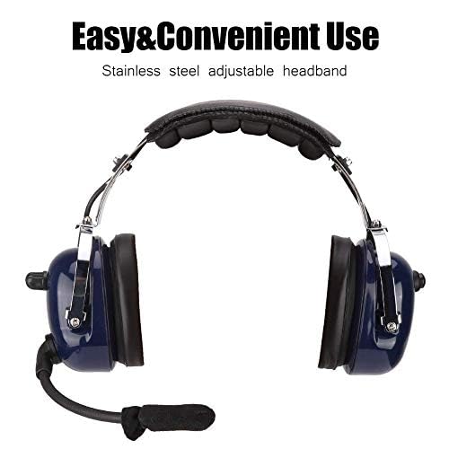 Aviation Headset - Professional Noise Canceling Over-Ear Headphones with Built-in Microphone, 3.5mm Pilot Headset for Airplane Cockpit & Flight Training | Perfect for Commercial Pilots, Student Aviators & Flight Simulator Enthusiasts