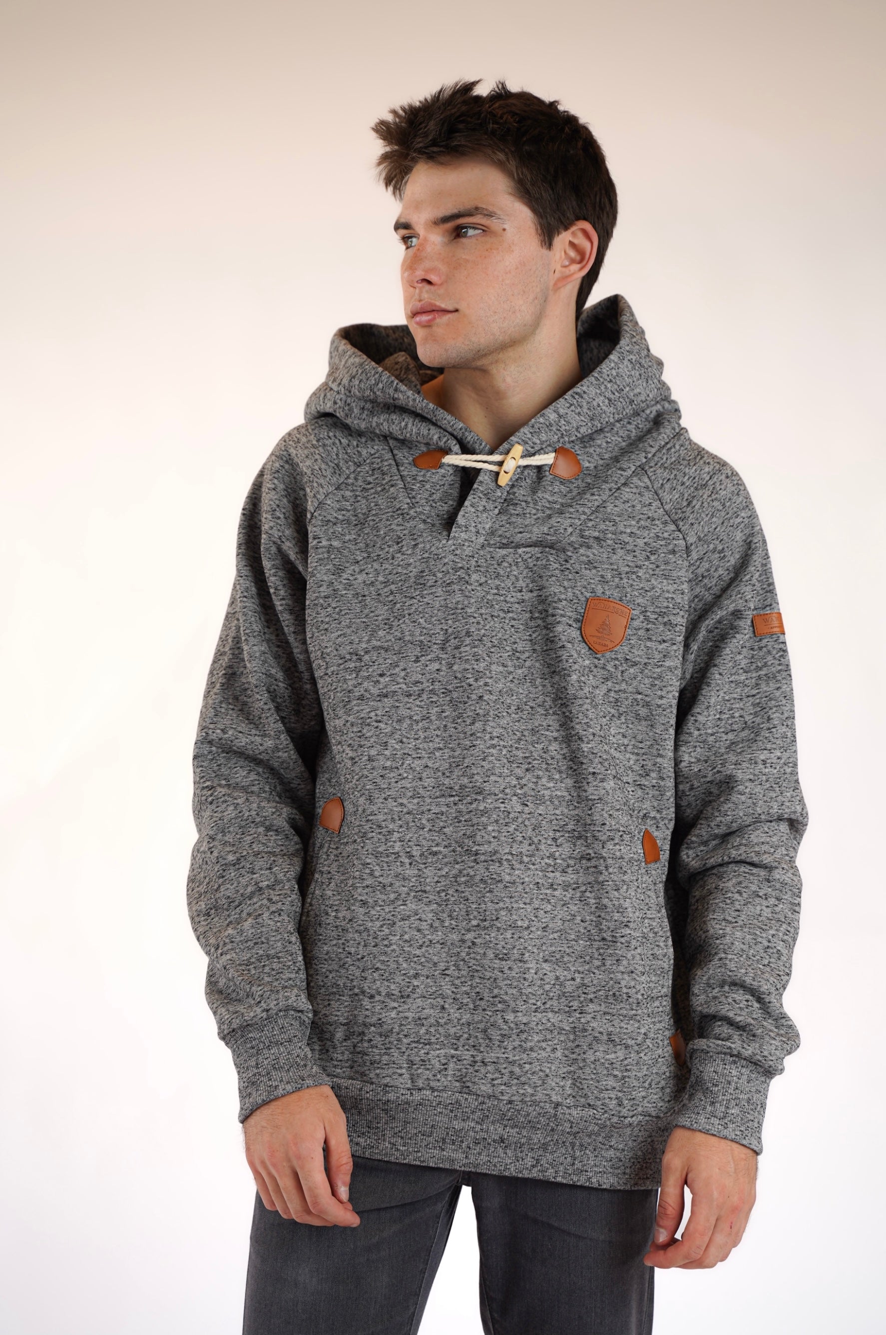 Aron Grey Space Dye Hoodie - Soft & Stylish Pullover Sweatshirt for Men & Women | Perfect for Casual Wear, Gym, and Outdoor Activities