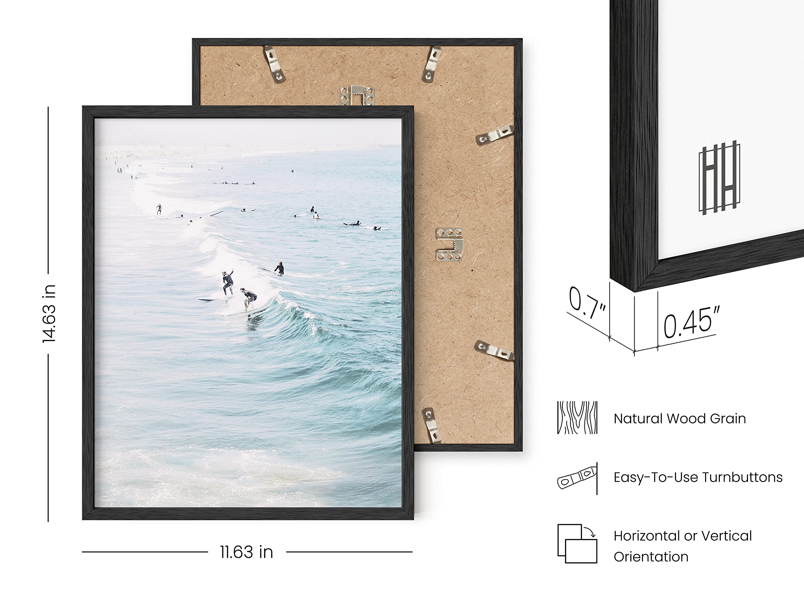 Haus and Hues Coastal Wall Art Prints - Set of 4 Ocean Beach Decor Framed Posters, Nautical Themed Wall Art for Living Room, Bedroom & Bathroom (11x14 Inches, Beige Frame) | Perfect for Beach House Decor, Vacation Home & Coastal Interior Design