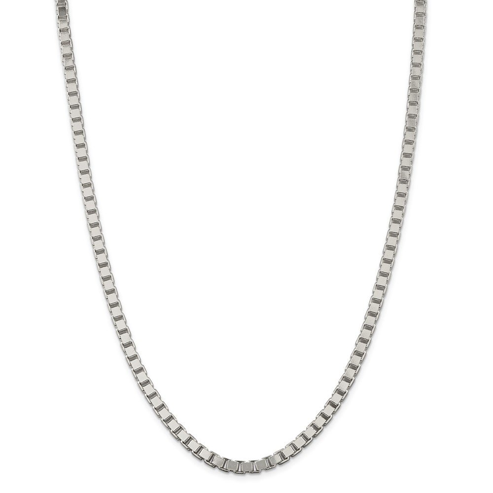 4.5mm Solid 925 Sterling Silver Box Chain Necklace with Lobster Clasp - Durable & Hypoallergenic Jewelry for Women & Men, Perfect for Everyday Wear, Gifts & Special Occasions