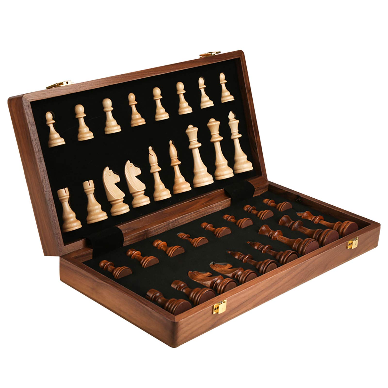 Premium Folding Wooden Chess Set - International Tournament Style with Folding Board | Classic Strategy Game for Kids & Adults | Perfect for Home, Office, Travel & Gift Giving