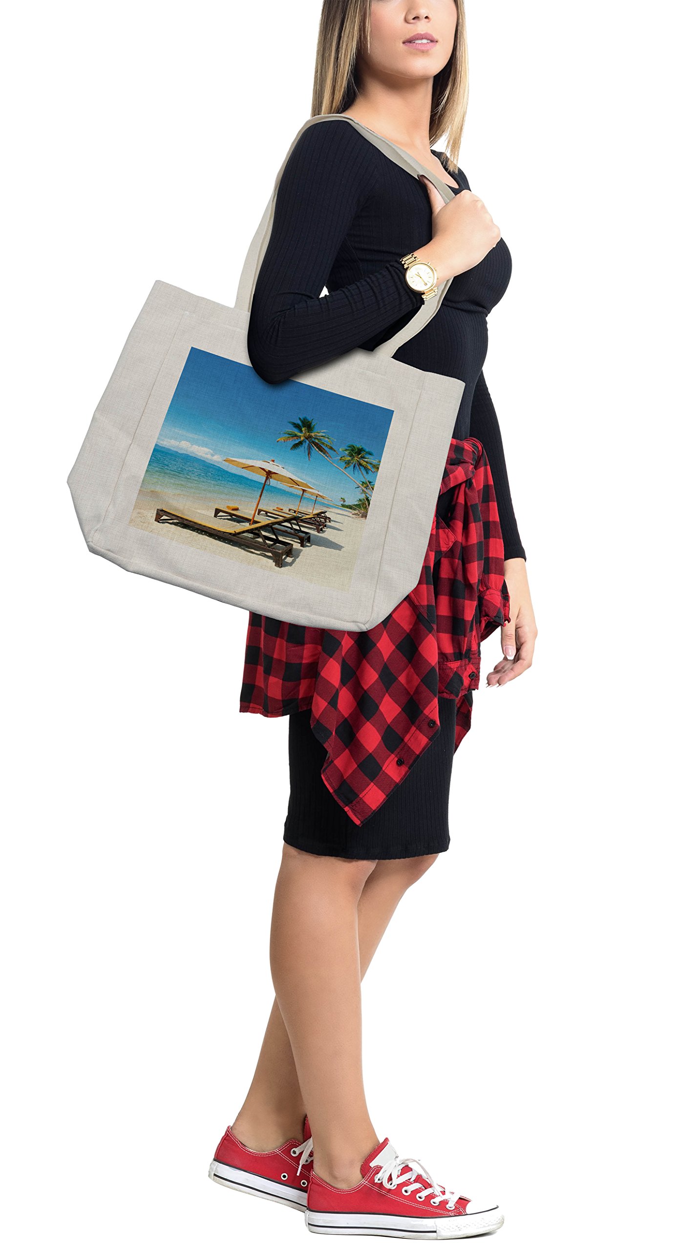 Eco-Friendly Reusable Beach Tote Bag - 15.5