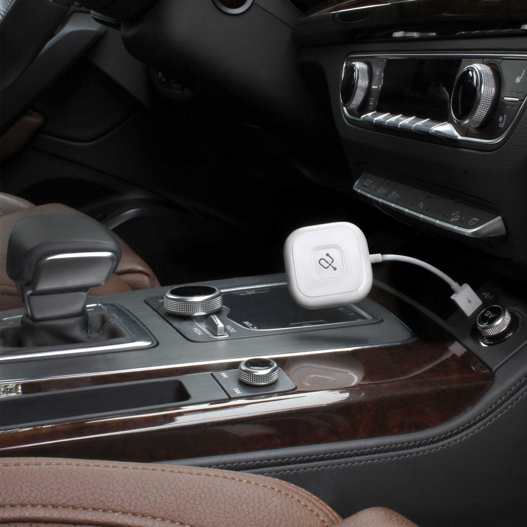 Aluratek Wireless CarPlay Adapter - Convert Wired to Wireless CarPlay for iPhone, Plug & Play iOS Car Adapter with Fast 5.8GHz WiFi - Perfect for Commuting, Road Trips & Hands-Free Driving