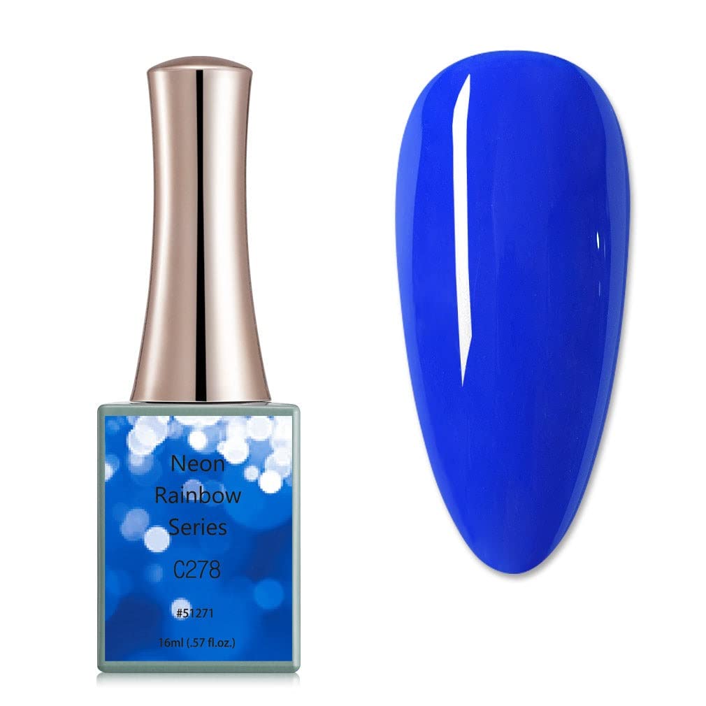 CANNI 16ml Large Bottle Neon Rainbow Series Gel Nail Polish - Soak Off UV/LED Curing Nail Varnish with Shining Colors (C278) | Perfect for Salon, Home Manicure & Nail Art Designs