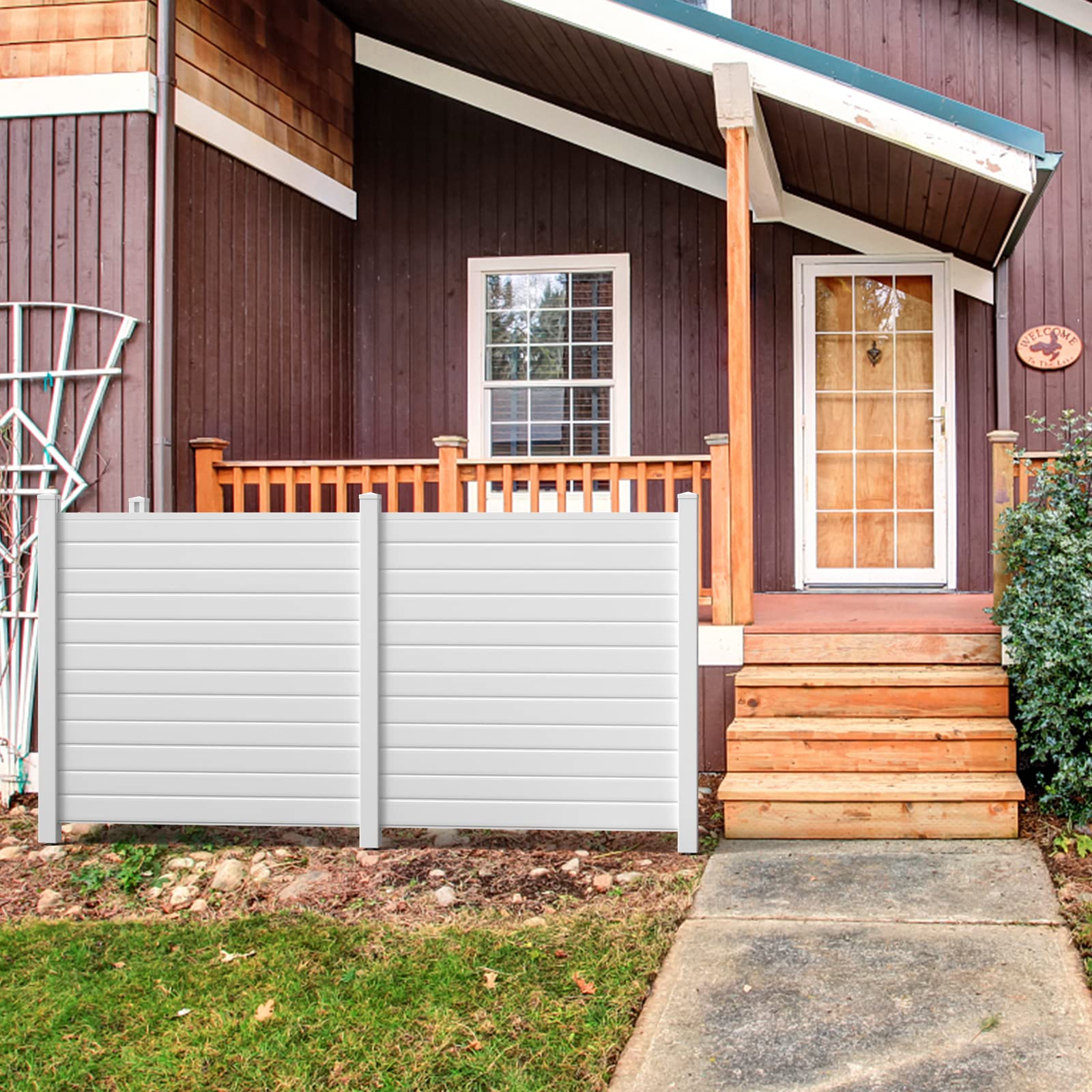 Caprihom Single (1 Pack) Air Conditioner Fence with Post - Extension for 50