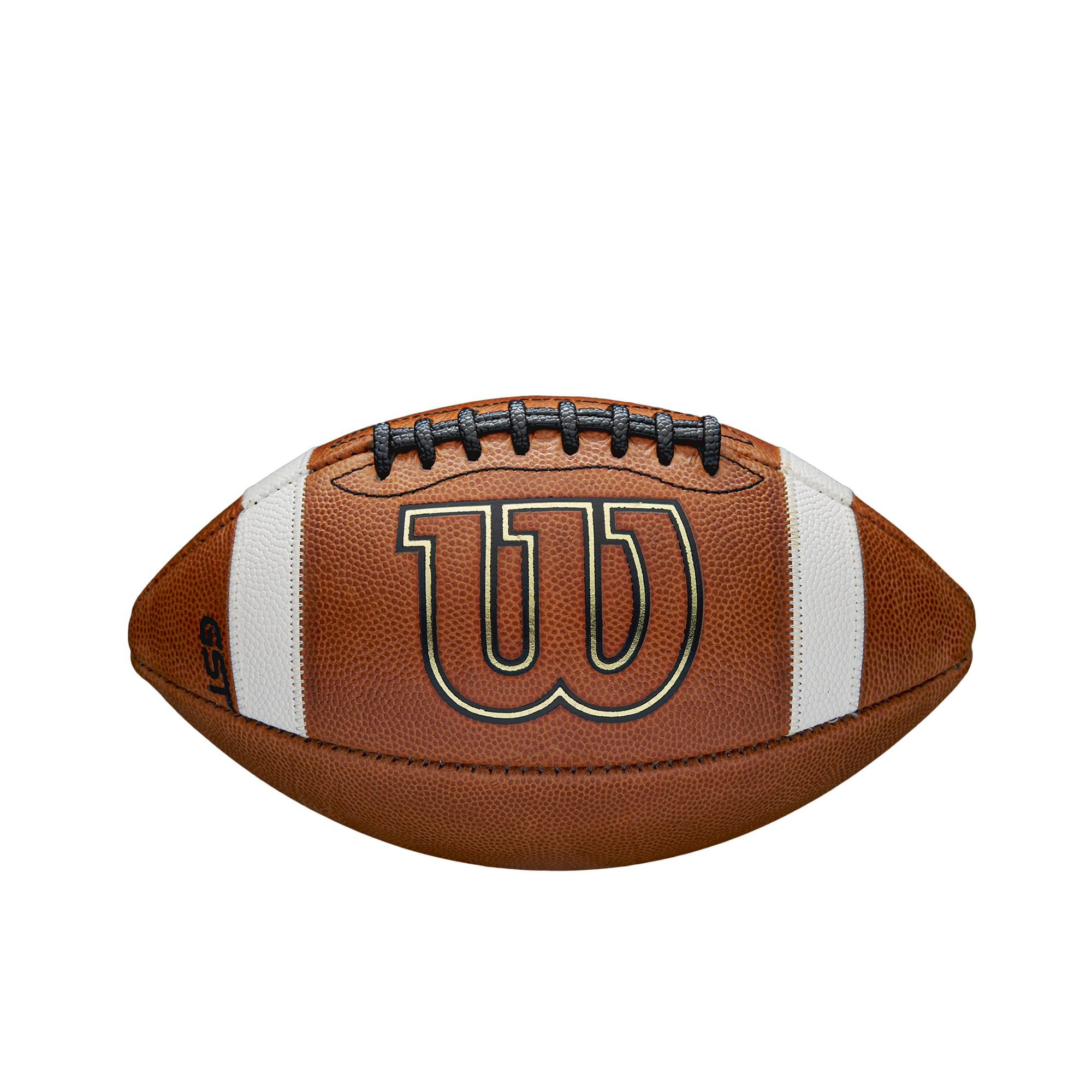 Wilson GST Leather Game Football - Official Size & Weight for Training & Matches - Perfect for High School, College & NFL Practice