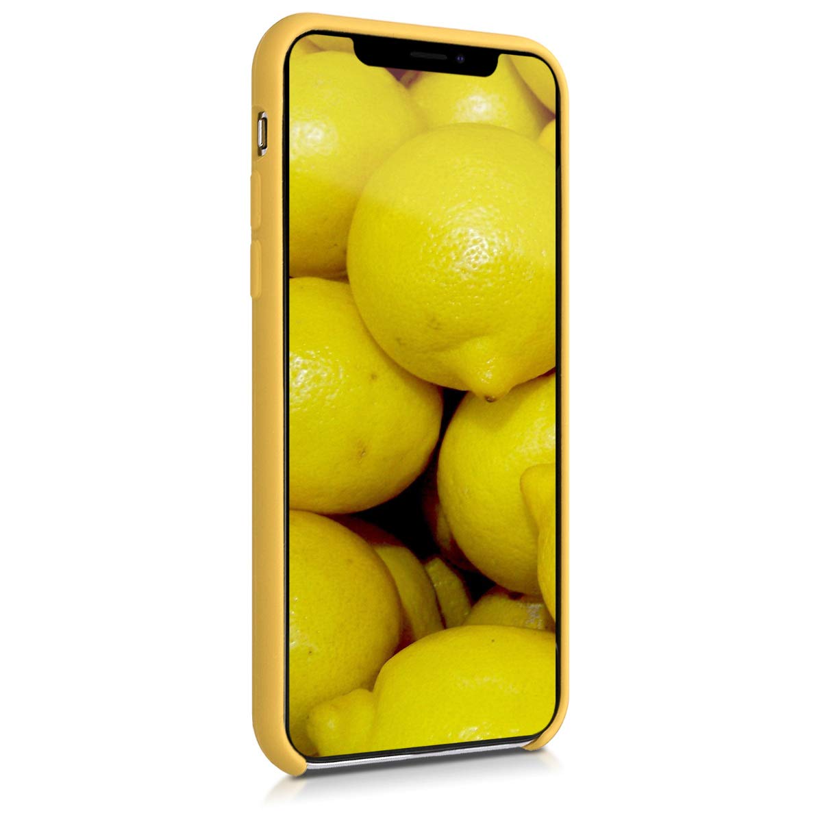 kwmobile TPU Silicone Case for Apple iPhone Xs - Soft Protective Phone Cover in Honey Yellow | Slim Fit Shockproof Case for Everyday Use & Travel Protection