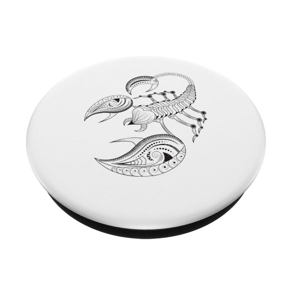 Scorpio Zodiac Horoscope Astrology Sign PopSockets PopGrip - Interchangeable Phone & Tablet Stand with Swappable Top (Perfect for Galaxy, iPhone, iPad) | Great for Daily Use, Work, Travel & Selfie Taking