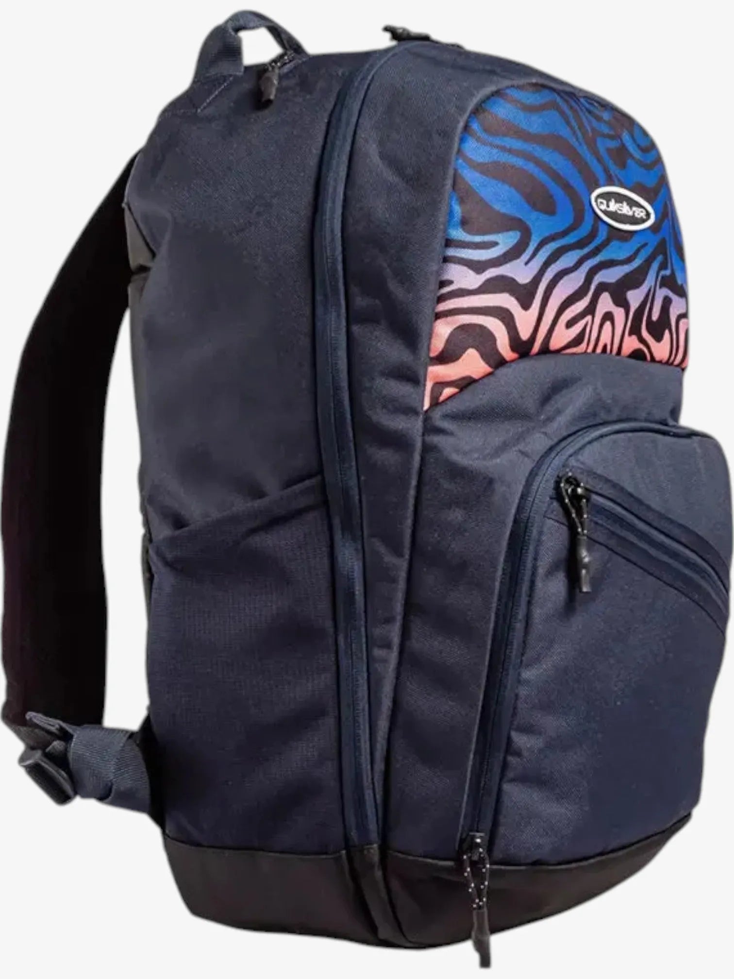 Quiksilver Schoolie Cooler 2.0 Backpack - Blue Print - Durable Water-Resistant Daypack for School, Beach & Outdoor Adventures