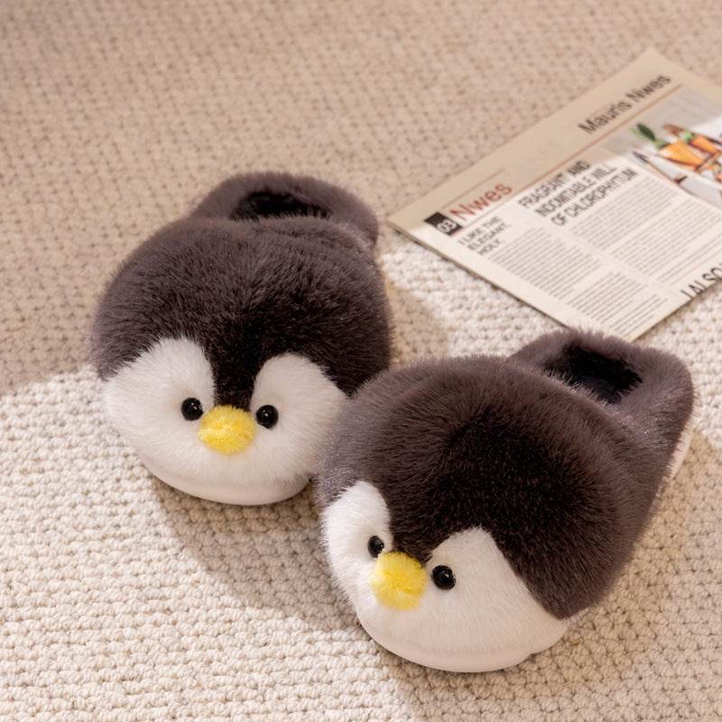 Happy Feet | Kawaii Penguin Plush Slippers for Women & Girls - Soft & Cozy Home Shoes for Winter, Gifts, Anime Cosplay & Lounge Wear