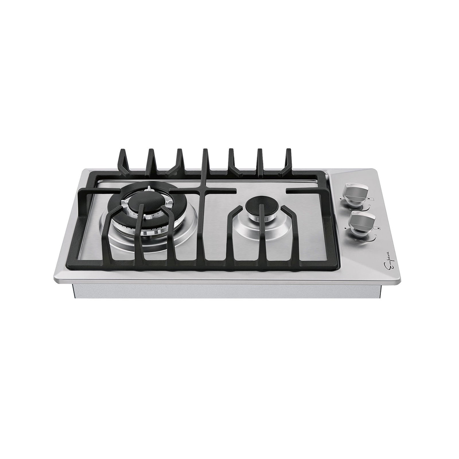 Empava 12 Inch 2 Burner Gas Cooktop Stainless Steel 12GC29 - Perfect for Kitchen Remodeling, RV Cooking & Outdoor BBQ