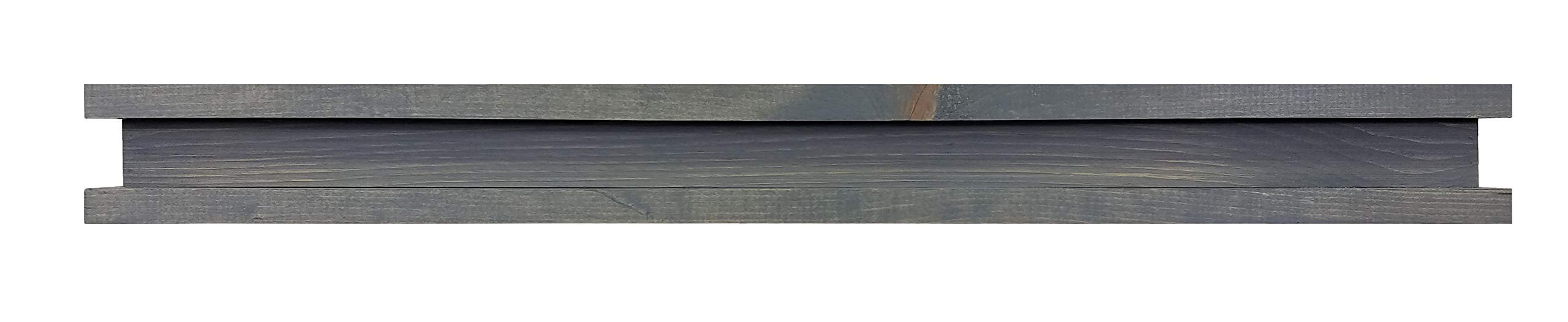 Rustic Wood Wall Shelf - Shiplap Floating Shelf for Bathroom & Kitchen Display - Classic Gray