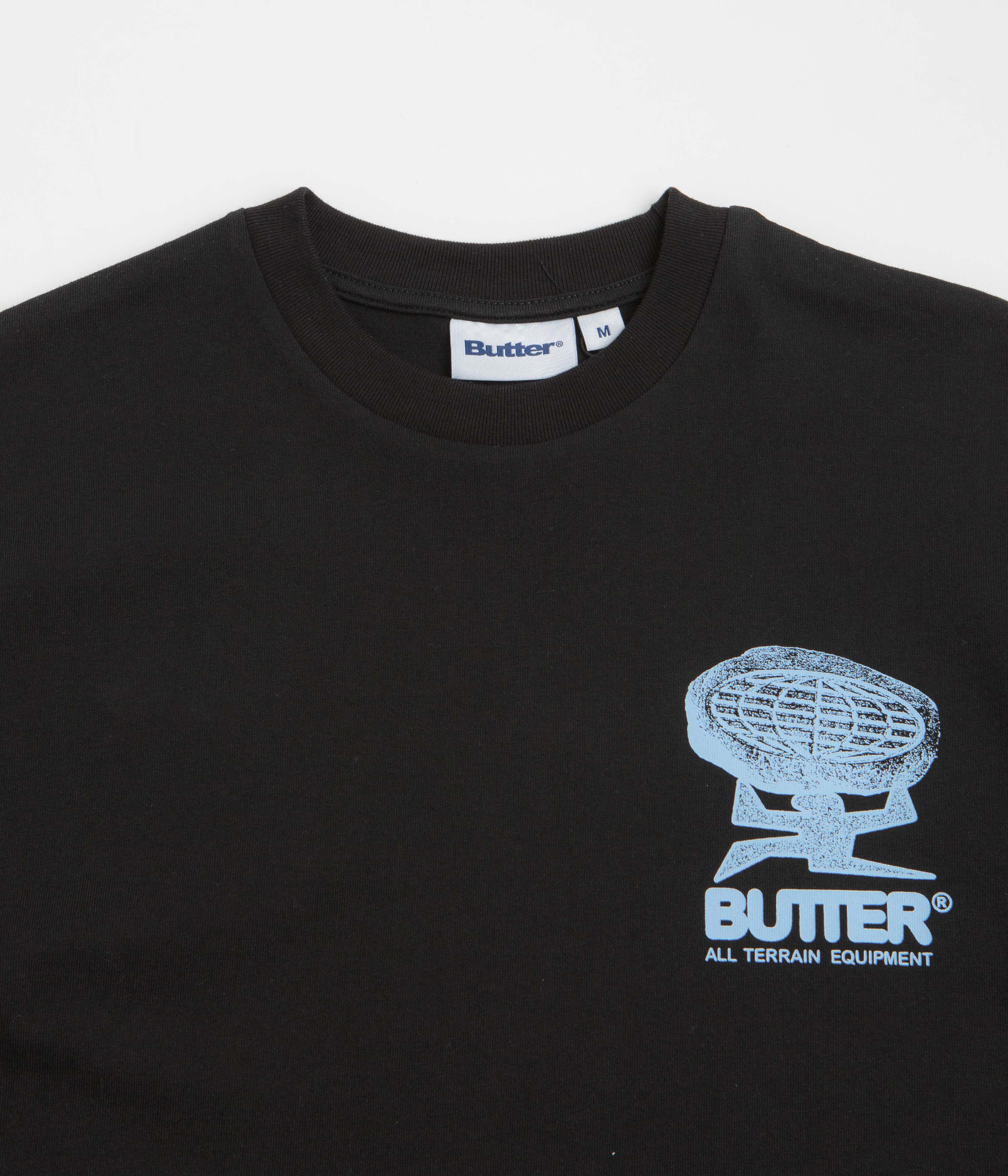 Butter Goods Terrain T-Shirt for Men - Soft Cotton Black Tee - Casual Streetwear & Everyday Wear