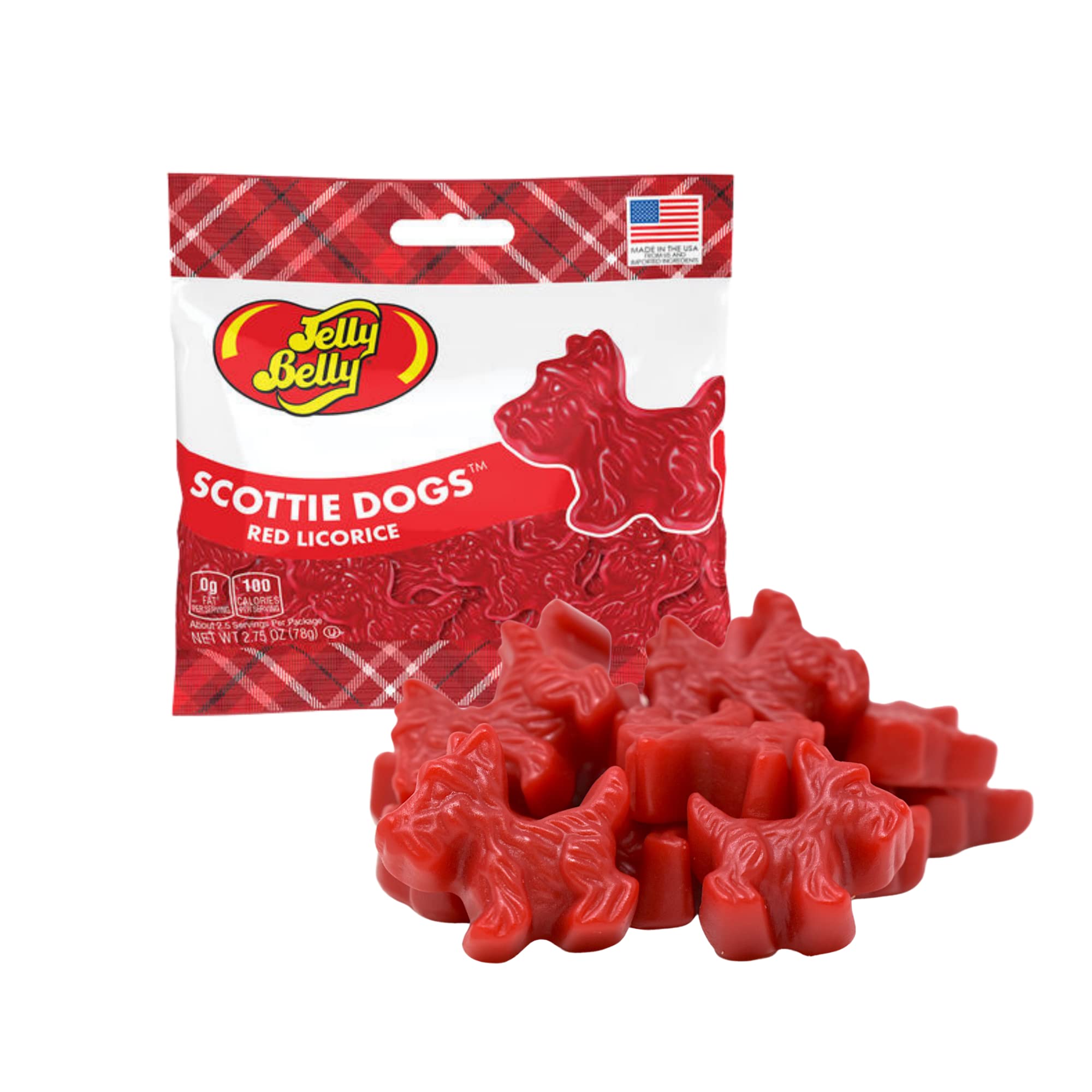 Needzo Red and Black Licorice Scottie Dogs - Gluten Free, Vegetarian Friendly Gummy Candies Variety Pack (2-Pack) | Healthy Snack for Adults | Party Favors, Movie Night Treats & Office Snacks
