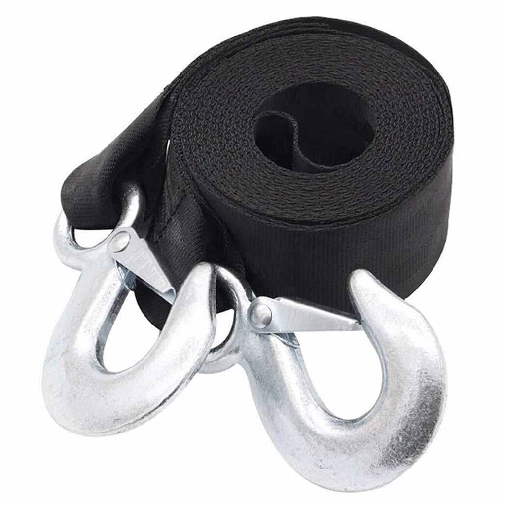 Heavy Duty 8800lbs Tow Rope - 13ft Towing Cable with Snatch Strap for Car, Trailer & Emergency Rescue | Durable Black Pulling Rope for Roadside Assistance & Off-Road Recovery