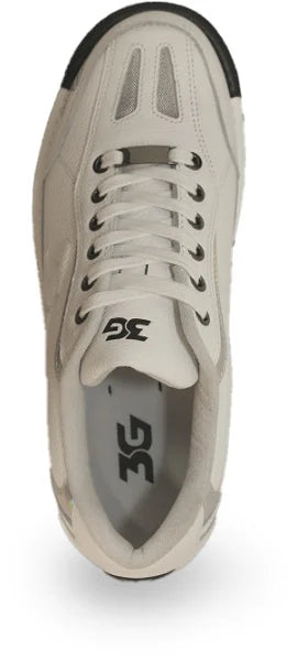 3G Men's Racer White/Holo Right-Handed Wide Width Bowling Shoes - Perfect for Competitive Bowling & League Play
