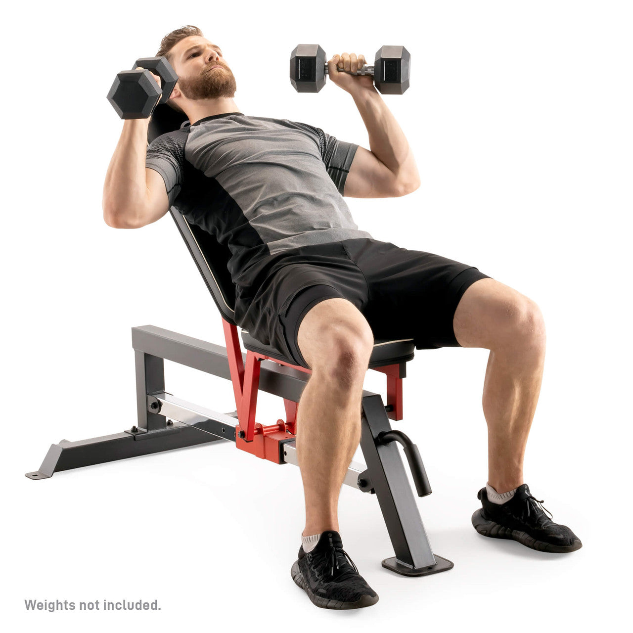 Marcy Adjustable Utility Bench with Chrome Sliding Track SB 5429 - Home Gym Workout Equipment for Strength Training & Weight Lifting