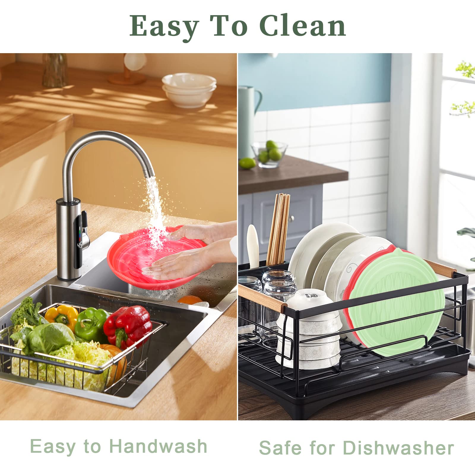 **Non-Stick Silicone Air Fryer Liners 7.5 Inch (2-Pack) – Reusable, Heat-Resistant Basket for 3-5 Qt Air Fryers – Includes Magnetic Cheat Sheet (Red & Green) – Perfect for Healthy Cooking, Meal Prep & Easy Cleanup**