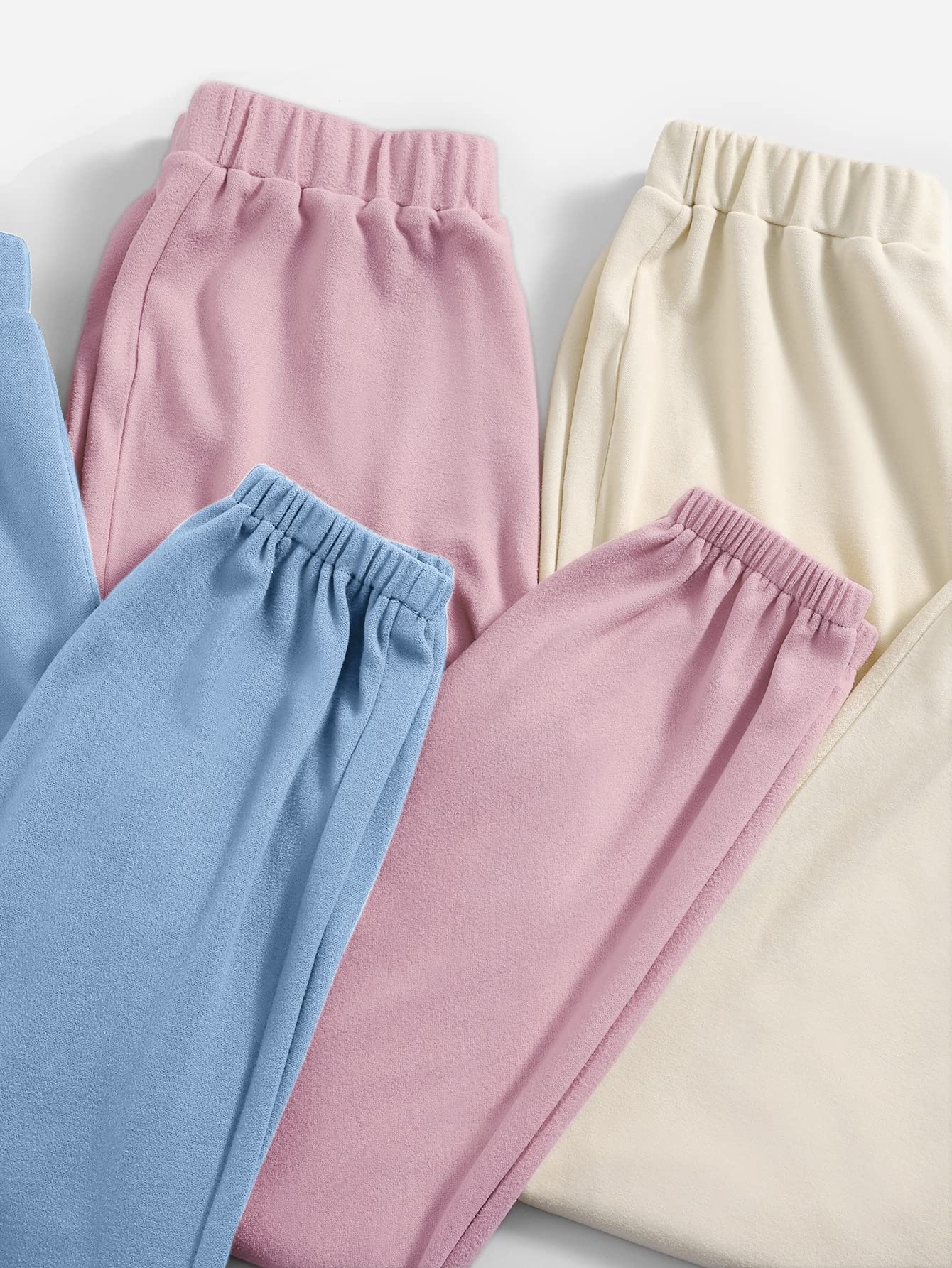 Verdusa Women's 6-Piece Lounge Set - Soft Cotton Tracksuit with Crop Tank Top & Sweatpants | Comfortable Outfit for Yoga, Gym, Running & Home Relaxation