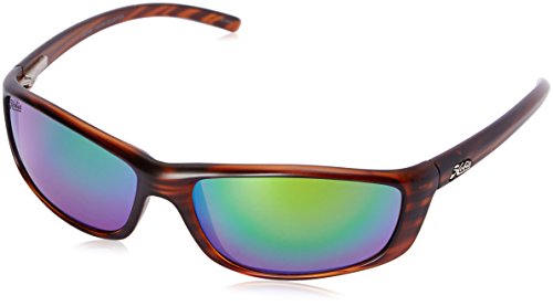 Satin Brown Wood Grain Frame / Sea Green Mirror Lens
