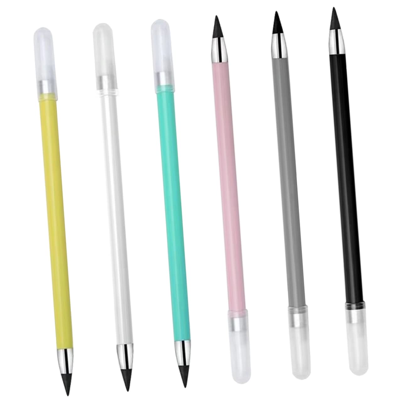 DIYEAH 24 Pcs Eternal Inkless Pencils - No Sharpening Engraved Writing Pencils for Kids, Students & Artists - Perfect for School, Office, Sketching & Creative Drawing Supplies