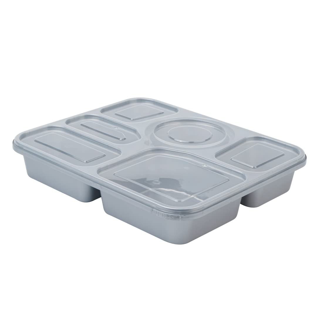 Restaurantware Futura 50.7oz Meal Prep Containers with Lids - 100 Pack Tamper-Evident Microwavable Disposable Plastic Food Storage Containers for Takeout, Lunches & Meal Prepping - BPA-Free, Leak-Proof (Ideal for Restaurants, Catering & Home Meal Prep)
