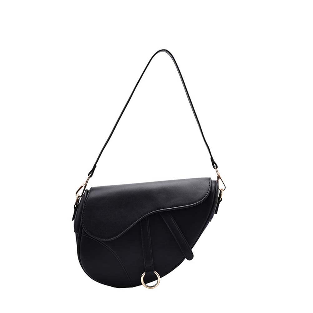 Stylish PURFANREE Women's Small Clutch Purse - Trendy Saddle Shoulder Bag, Underarm Handbag & Crossbody Satchel for Evening Parties, Date Nights & Daily Use