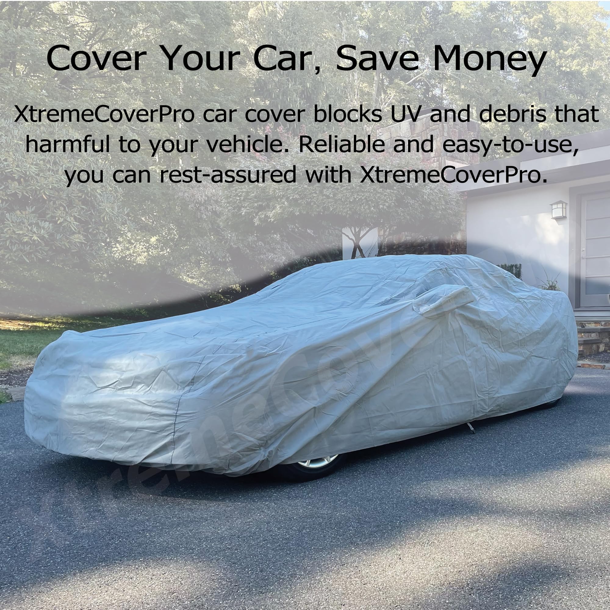 Custom Fit Car Cover for Ford Mustang 2015-2023 | XTREMECOVERPRO Platinum Series Grey Waterproof Dustproof UV Protection | Indoor/Outdoor Car Protection for Parking, Travel & Storage