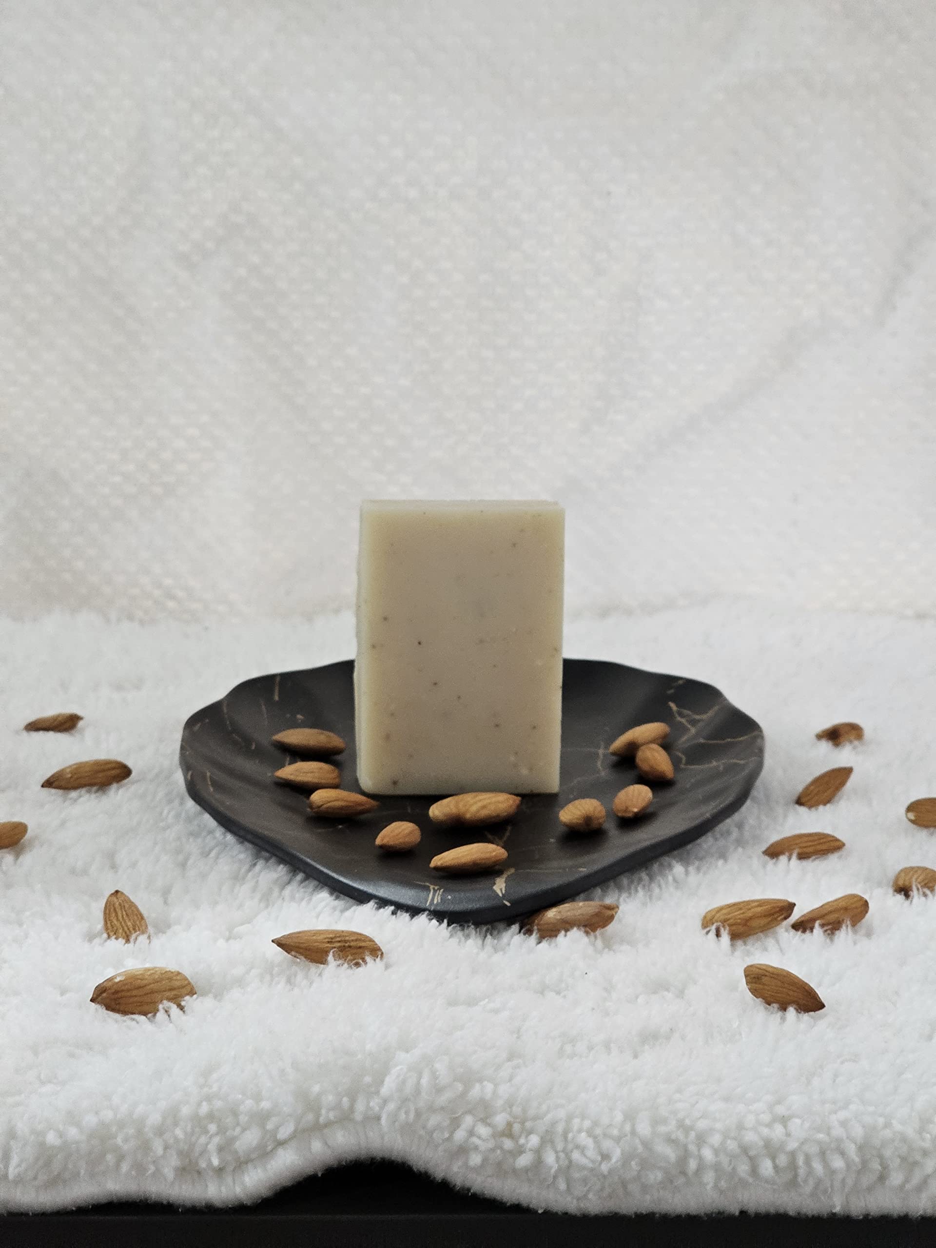 SSence Almond Soap - Natural Handmade Soap for Dry & Sensitive Skin - Perfect for Daily Face & Body Cleansing, Spa & Gift Giving