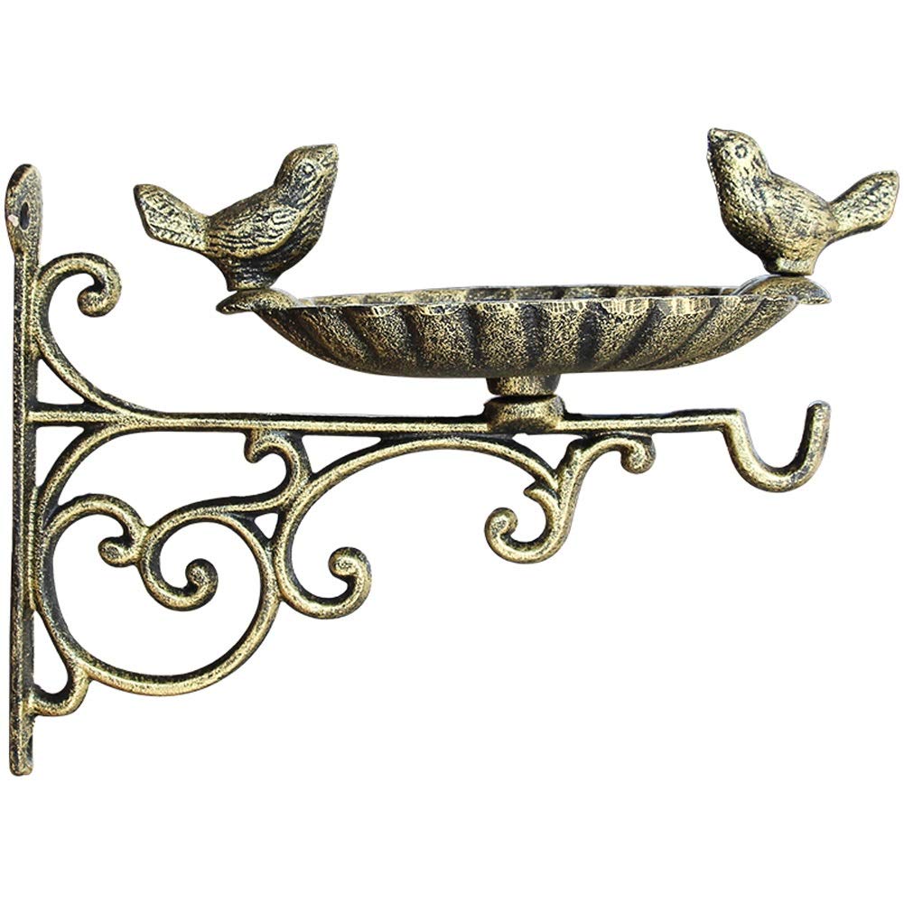 Premium Hummingbird Feeder for Outdoor Garden - Hanging Bird Feeder with Iron Tray & Wall Bracket (29.5x21cm) - Attract Wild Birds to Your Backyard - Perfect for Garden Decoration & Bird Watching