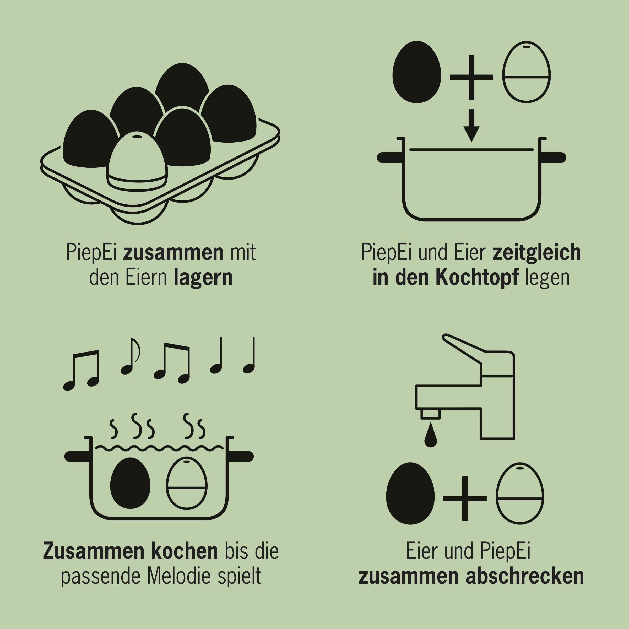 Brainstream BeepEgg - Smart Floating Egg Timer for Perfect Soft, Medium & Hard Boiled Eggs | Sings Favorite 90s Tunes | Ideal for Kitchen, Breakfast & Cooking Enthusiasts