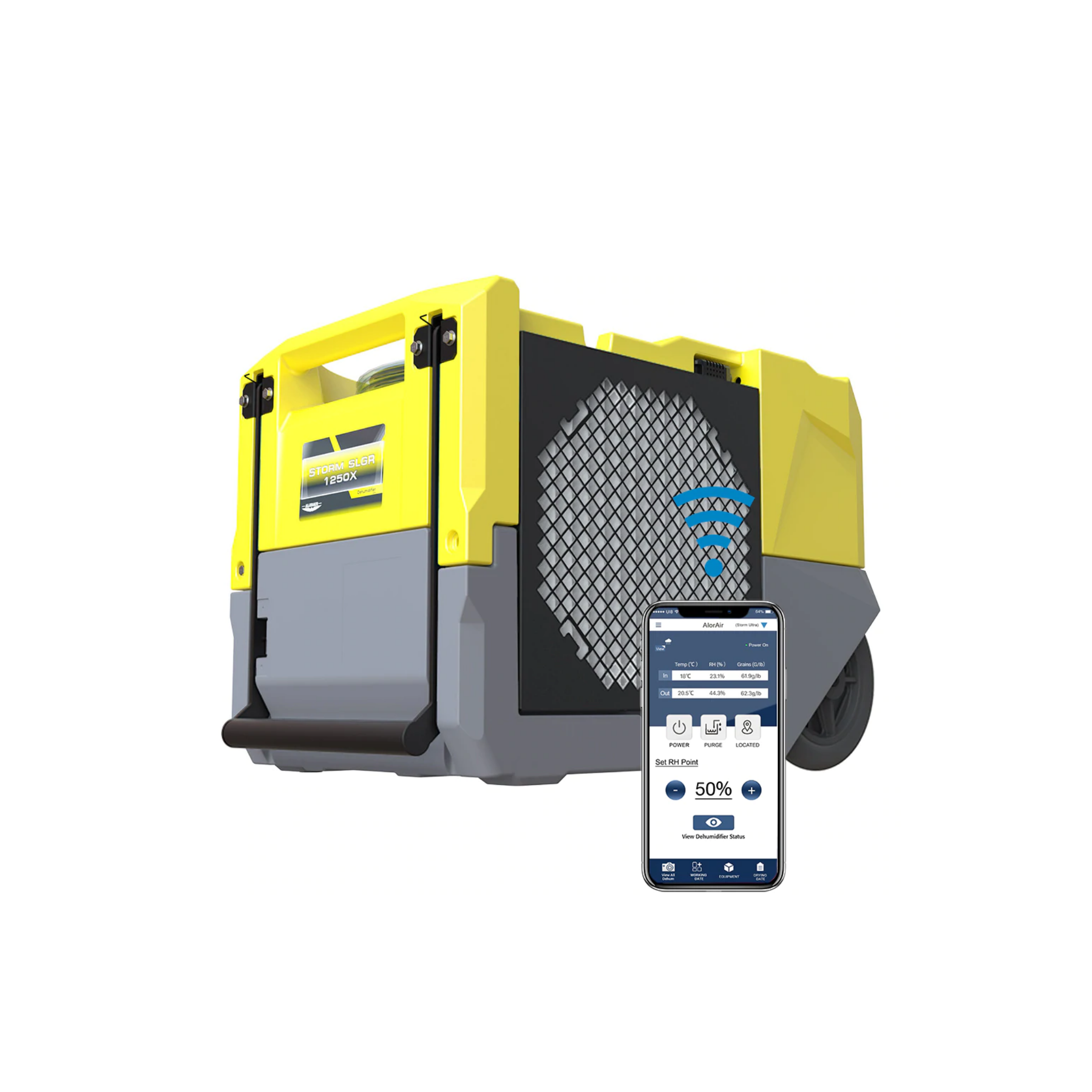 AlorAir Storm SLGR 1250X Smart WiFi Dehumidifier with Built-in Pump - 50 Pint Capacity for Basement, Home, Garage & RV Moisture Control
