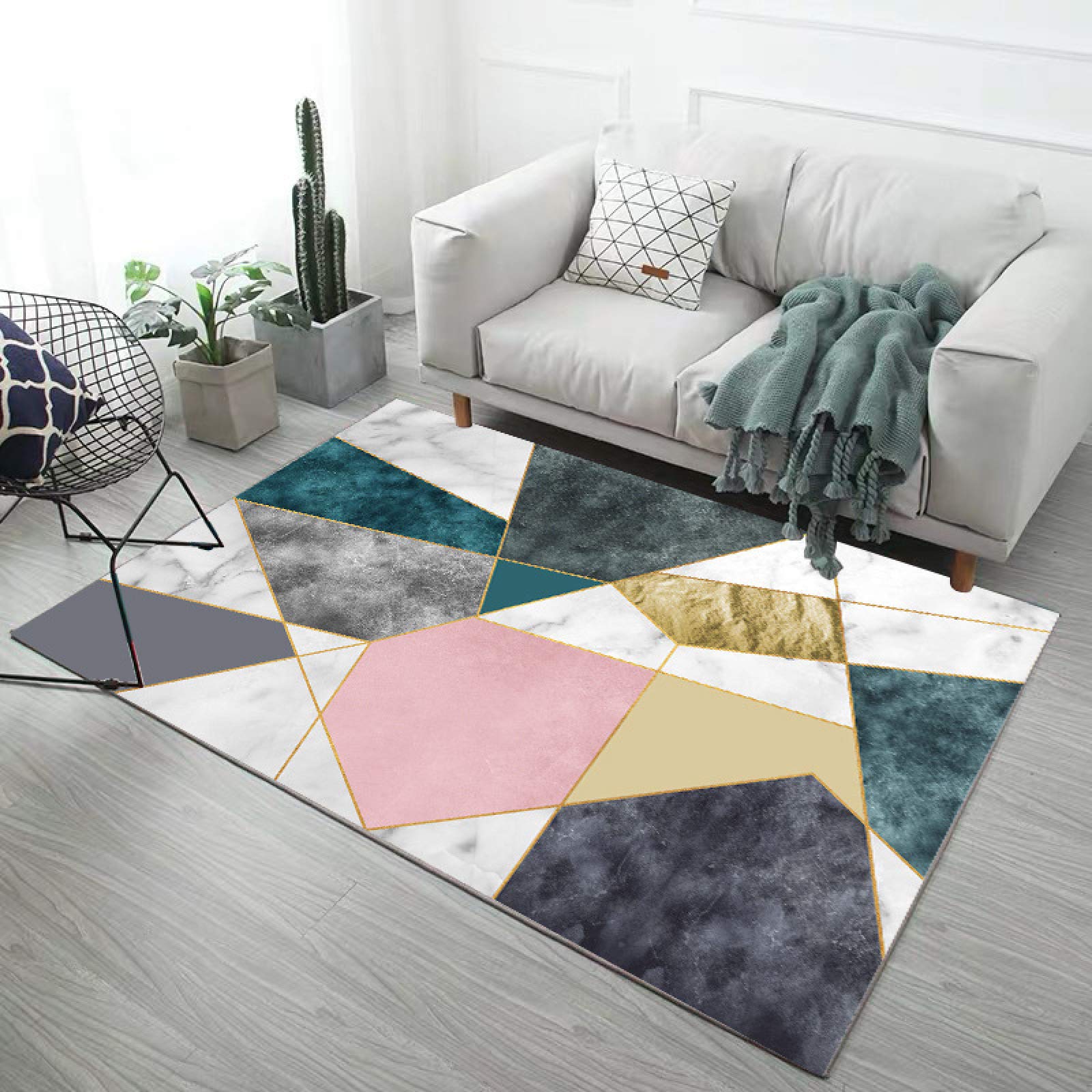 Non-Slip Rug Pad for Hardwood Floors 160x230cm - Premium Grip Underlay for Area Rugs - Perfect for Living Room, Bedroom & High Traffic Areas
