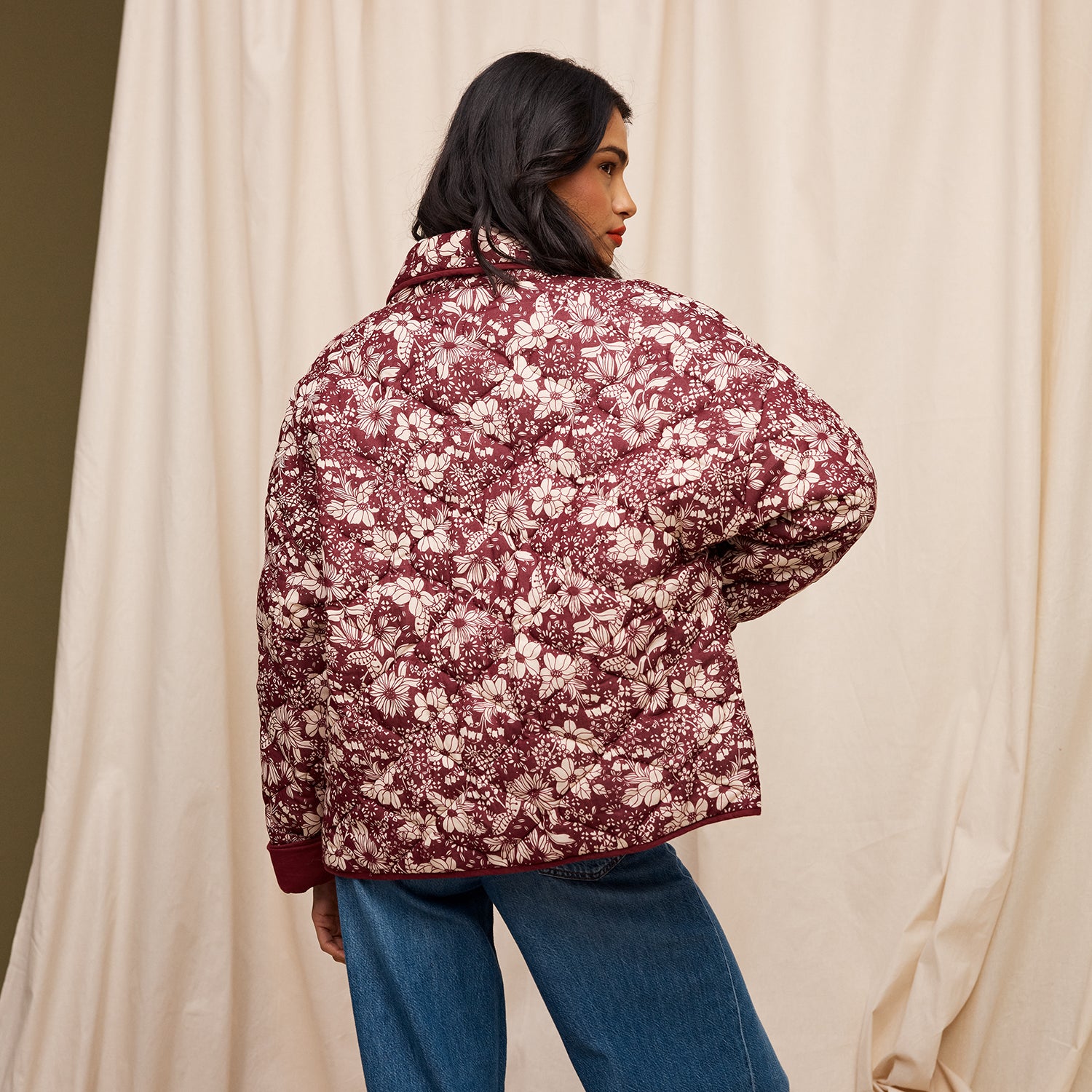 Evette Quilted Jacket for Women - Stylish Mahogany Brown Lightweight Coat for Fall & Winter | Perfect for Outdoor Activities, Travel & Casual Wear