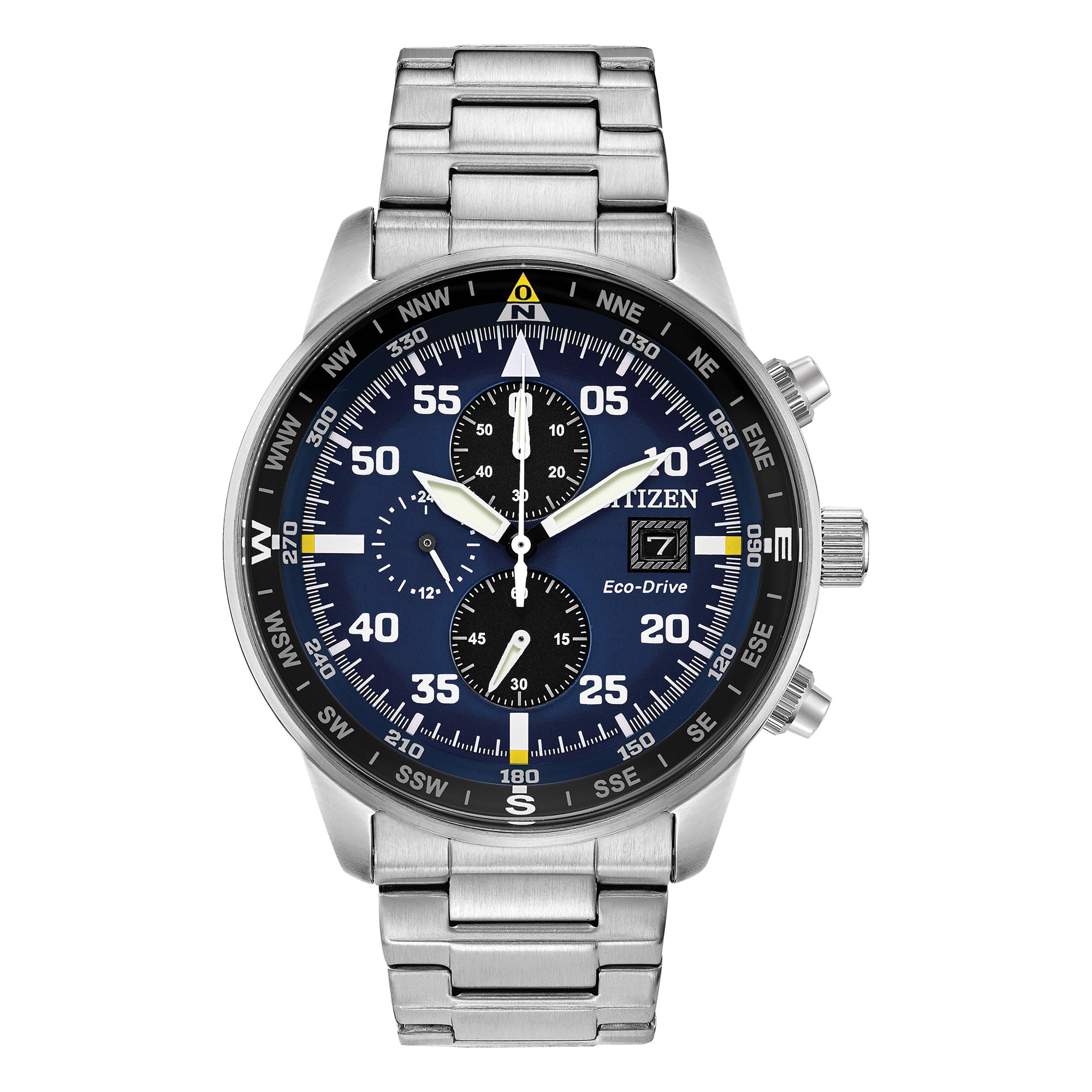 Citizen Men's Eco-Drive Chronograph Watch - Stainless Steel Waterproof Wristwatch for Business, Casual & Outdoor Activities