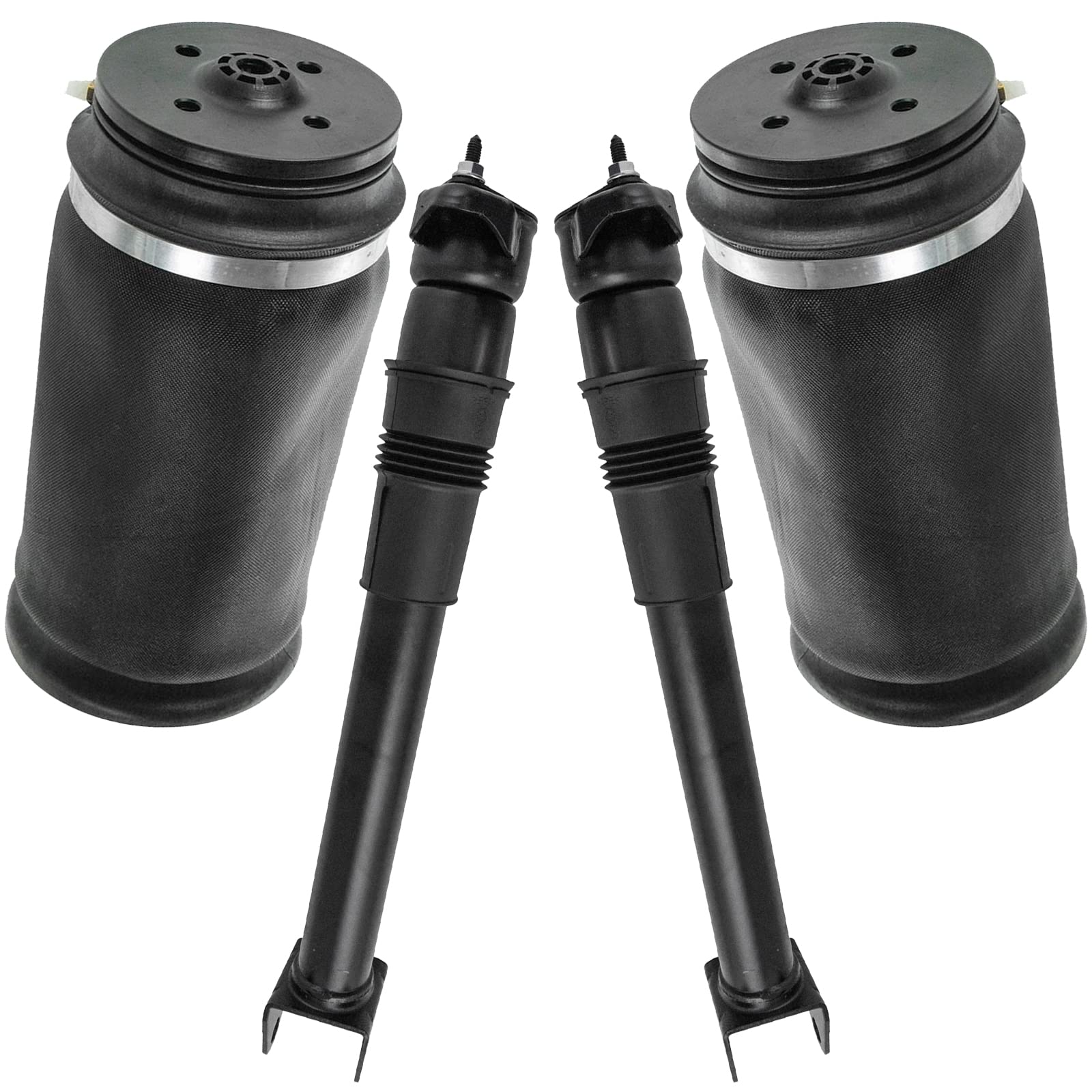 TRQ 4-Piece Air Suspension Kit with Rear Air Springs & Shock Absorbers for Mercedes GL-Class - Perfect for Smooth Rides & Enhanced Load Capacity