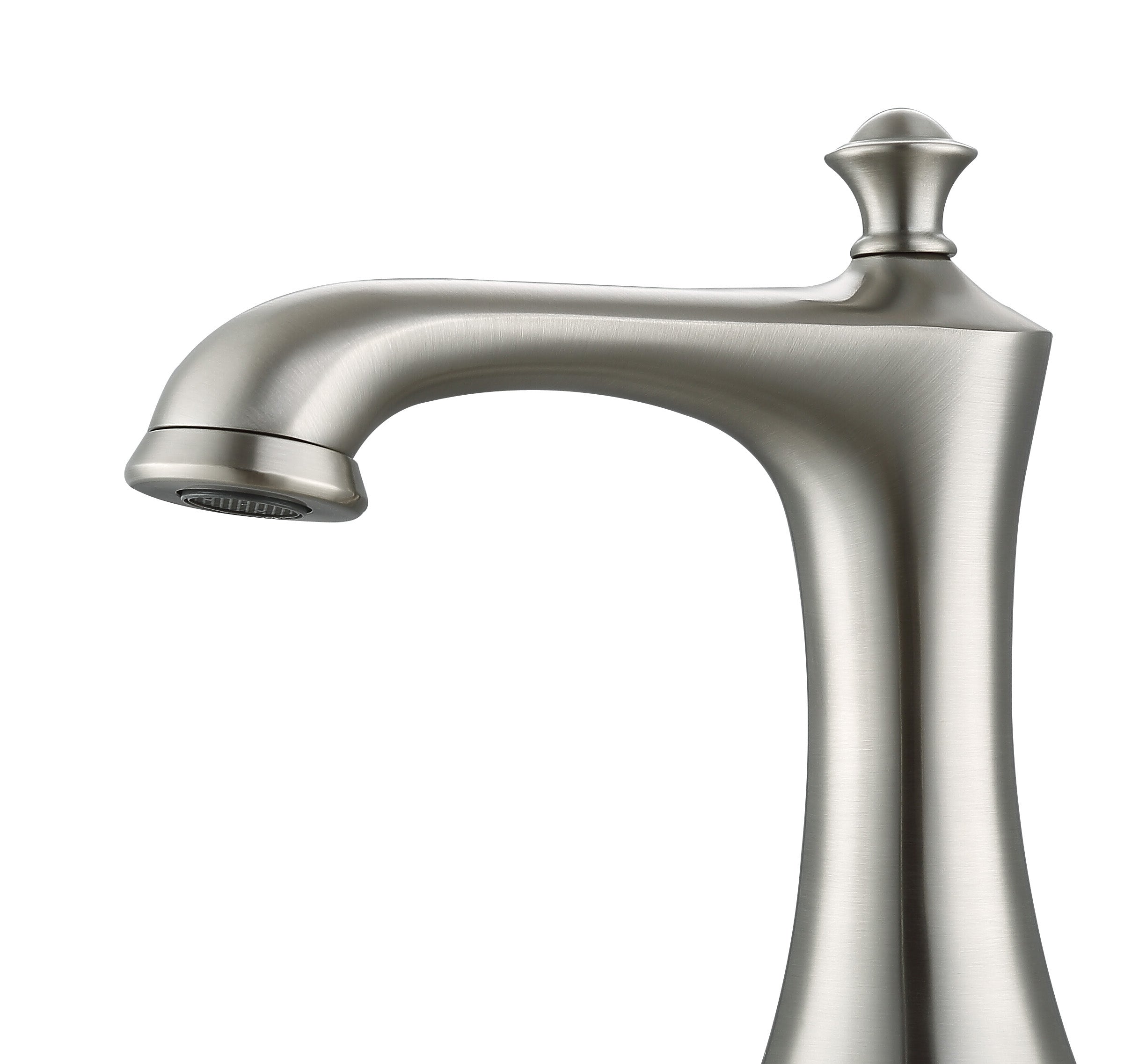Peonia Brushed Nickel Widespread Bathroom Faucet - Modern 8-inch Centerset Bath Sink Faucet with High Arc Spout for Vanity, Powder Room & Guest Bath Installation