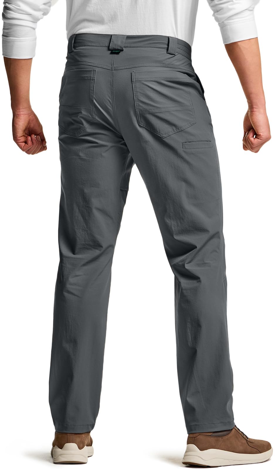 CQR Men's Quick Dry Lightweight Stretch Cargo Pants - Water Resistant Straight Fit Utility Work Pants for Hiking, Camping & Outdoor Activities