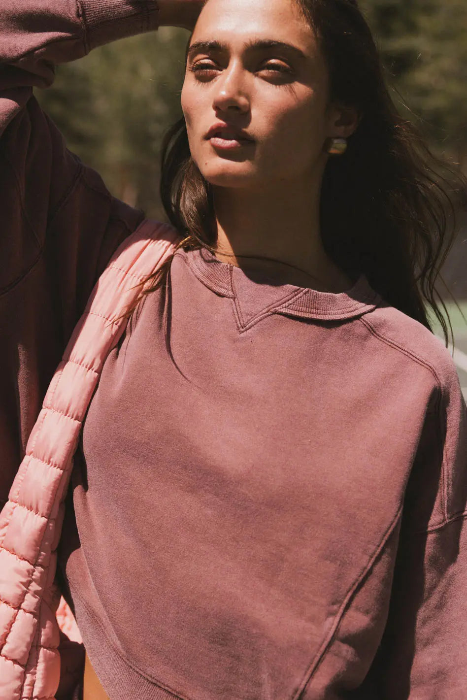 Aarti Women's Burgundy Sweatshirt - Cozy Pullover for Fall & Winter - Casual Lounge Wear & Street Style Outfits