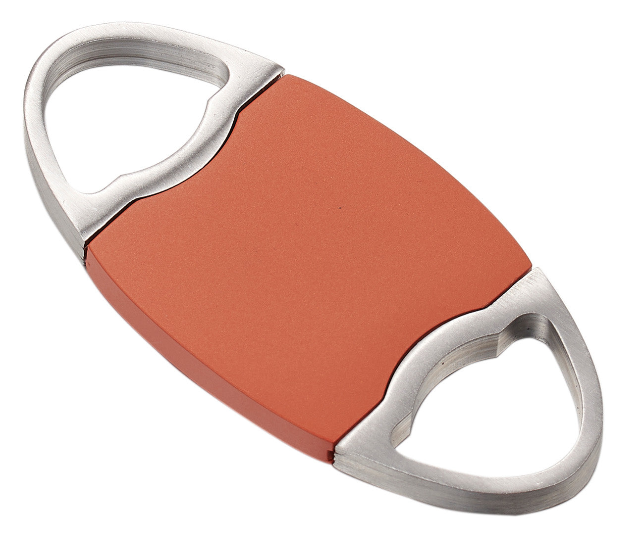 Premium Visol Perfecto Orange & Stainless Steel Double Guillotine Cutter - Sharp Precision Cigar Cutting Tool for Humidors, Travel & Gifts
