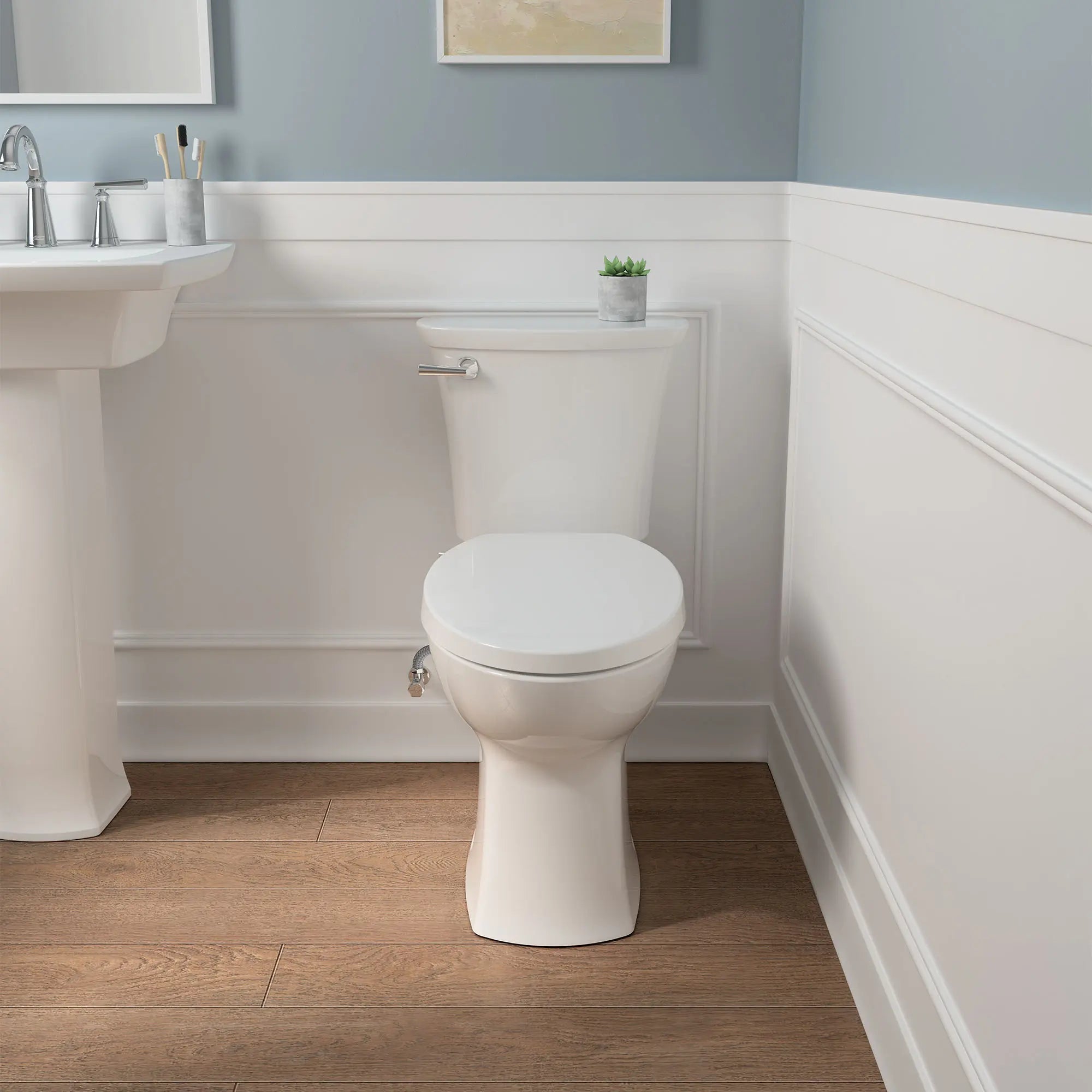 Edgemere Elongated Toilet with Aquawash 1.0 Bidet Seat Combo - Comfortable & Hygienic One-Piece Toilet with Advanced Bidet System for Modern Bathrooms