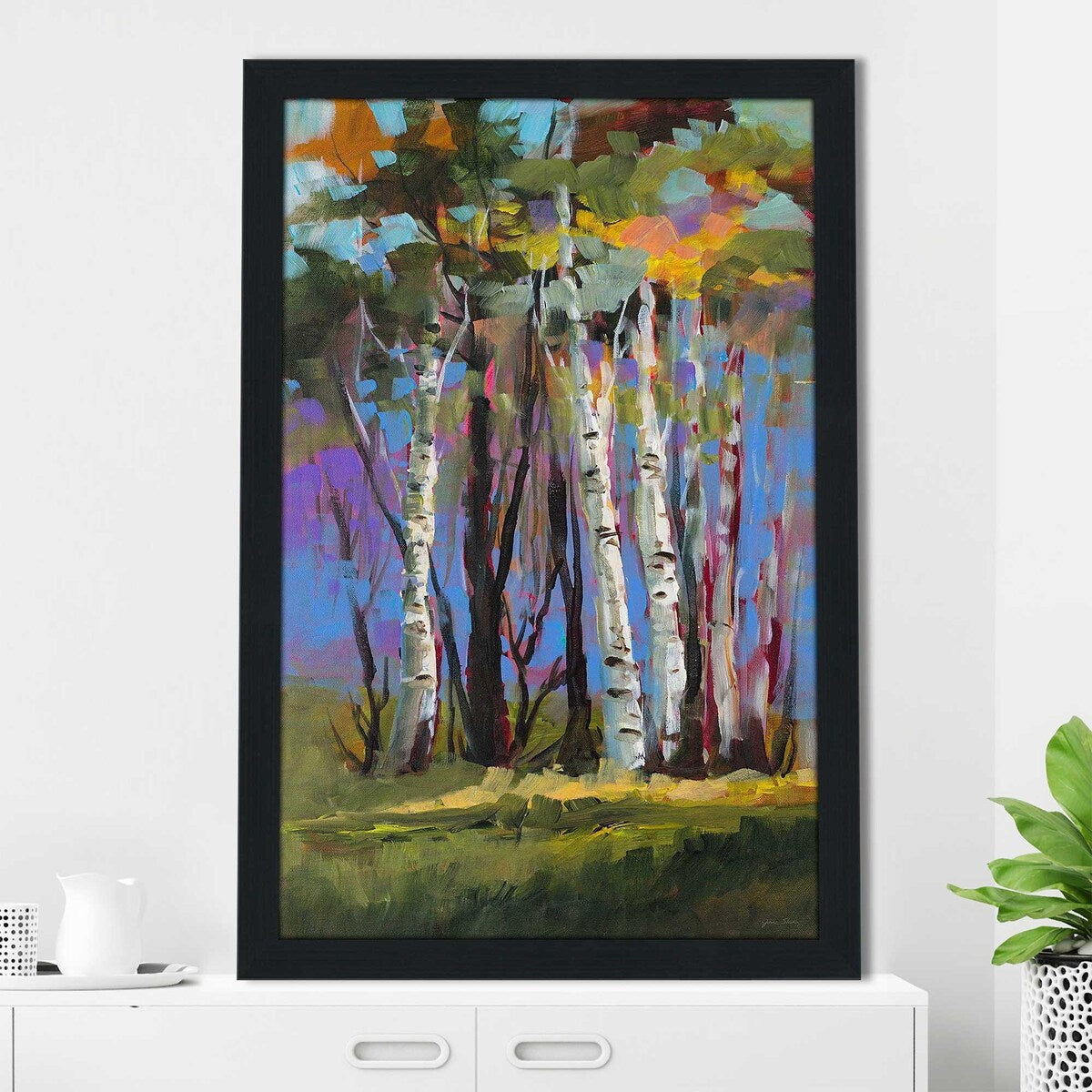 Vertical Birch Trees Acrylic Print - Modern Nature Wall Art for Living Room, Bedroom & Office Decor