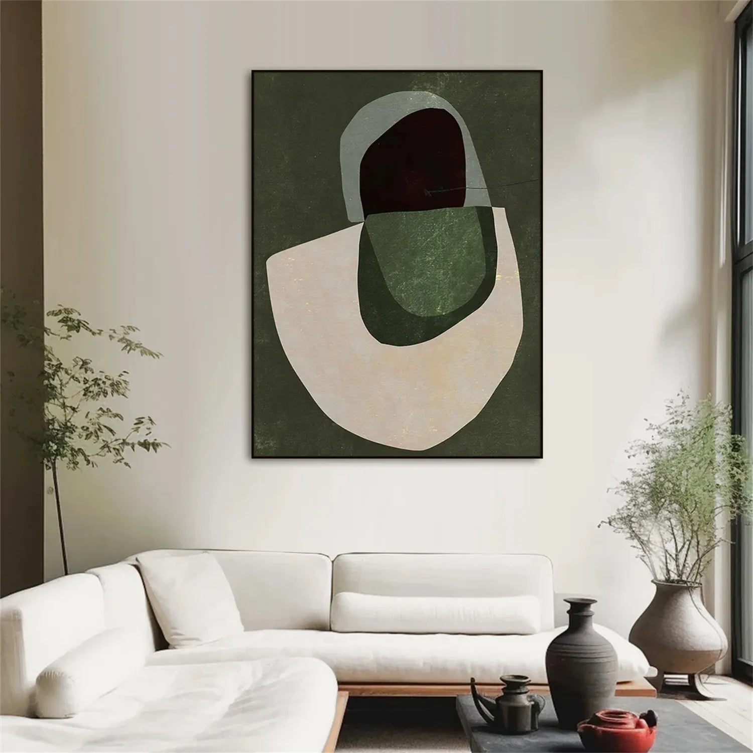 Abstract Painting #AB 193 - Modern Wall Art for Home & Office Decor | Unique Handmade Canvas Artwork for Living Room, Bedroom & Workspace