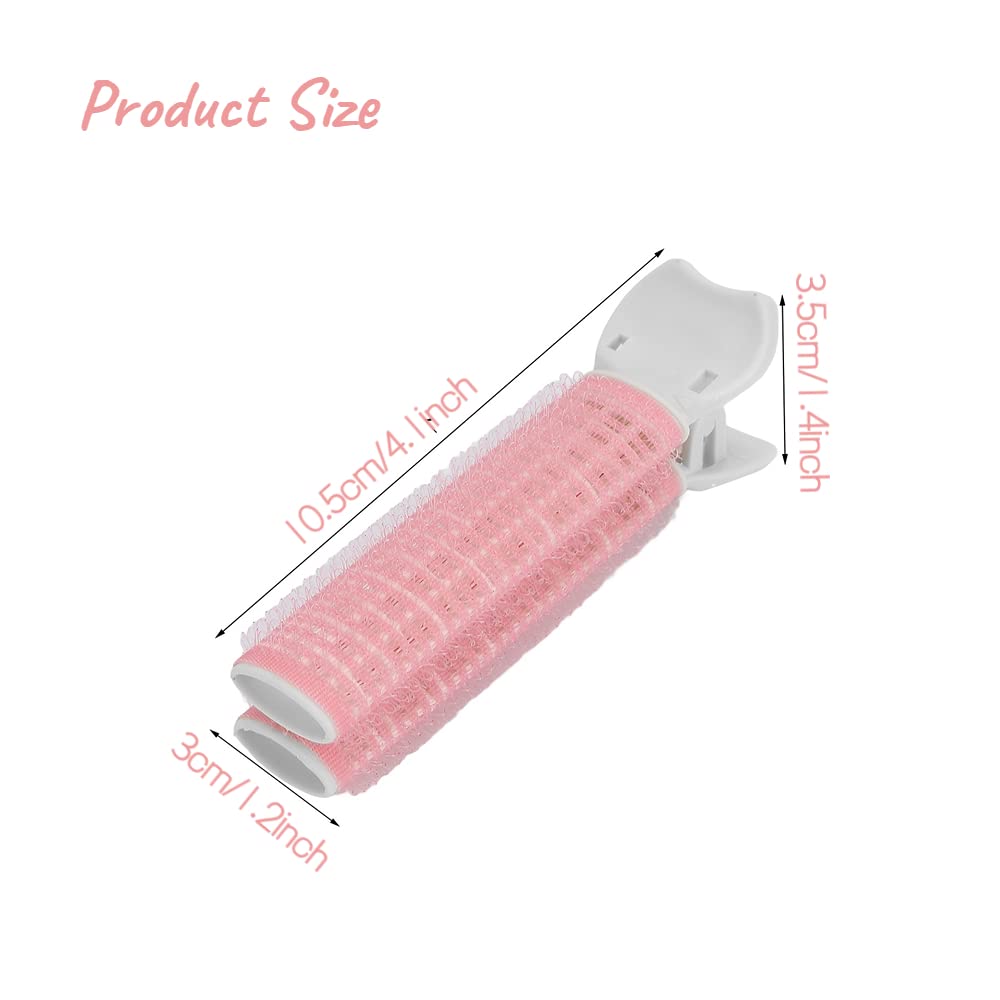 2 Pcs Volumizing Hair Clips for Women - Root Lift Curler Clips for Fluffy Hair, DIY Styling Tool for Curly & Wavy Hair (Pink) - Perfect for Home, Salon & Party Hairstyles