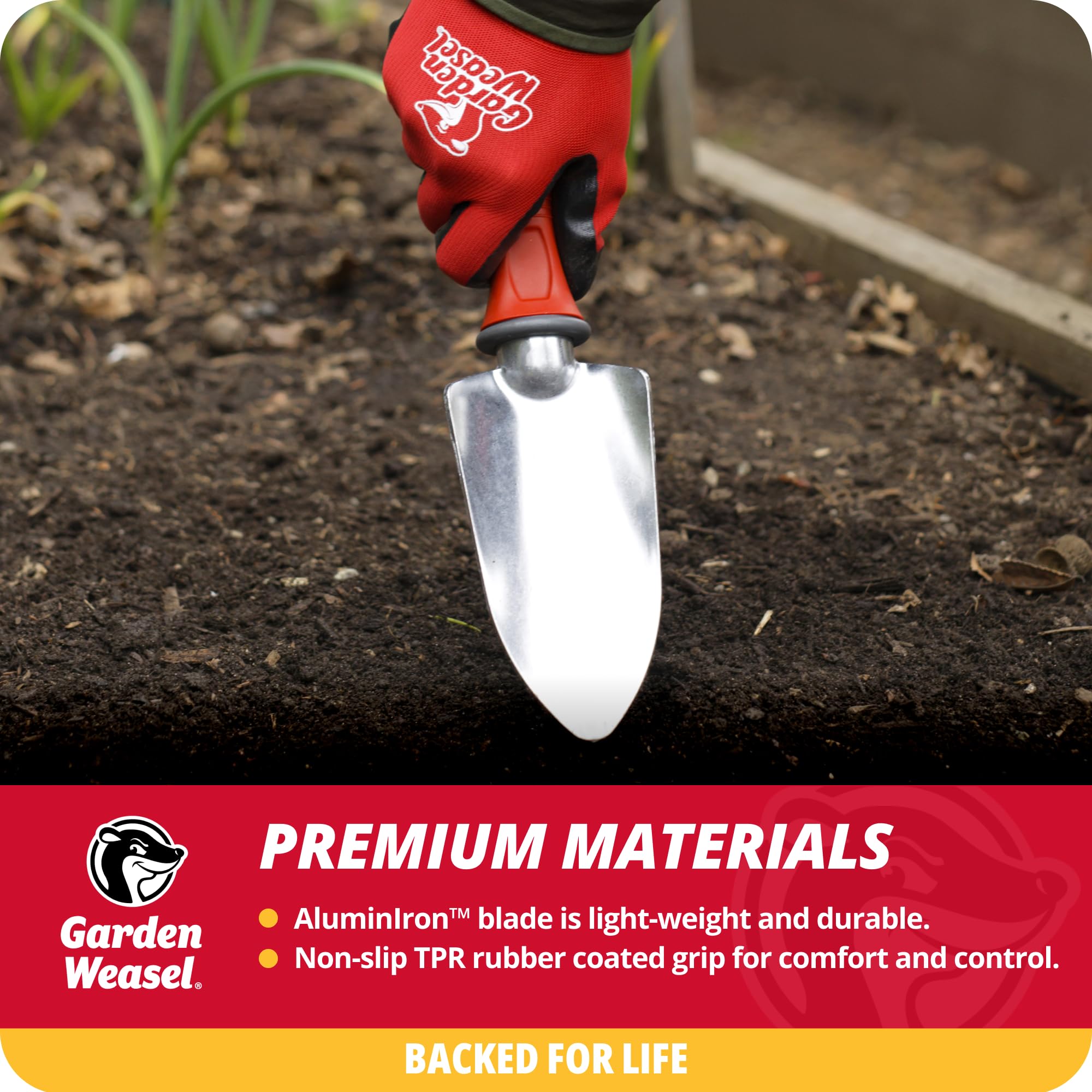 **Heavy Duty Garden Trowel - Stainless Steel Digging & Planting Tool for Gardening, Cultivating, Weeding | Mini Shovel for Flowers, Vegetables & Herbs | Perfect for Raised Beds, Pots & Outdoor Planting**