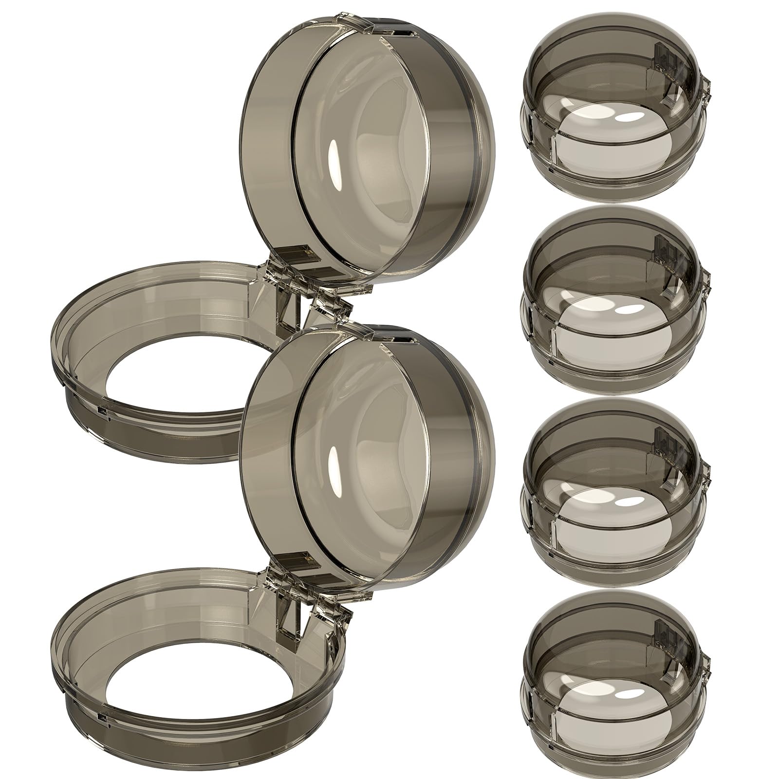6Pcs Clear View Stove Knob Covers - Universal Gas & Electric Oven Knob Protectors (6x6x4cm) for Child Safety in Kitchen - Perfect for Homes with Toddlers & Pets