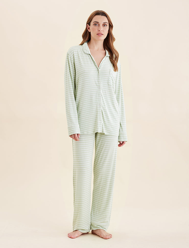 Kate Modal Soft Full Length Pajama Set for Women - Cozy Sleepwear for Nighttime & Lounge Wear - Perfect for Relaxing at Home, Sleepovers & Travel