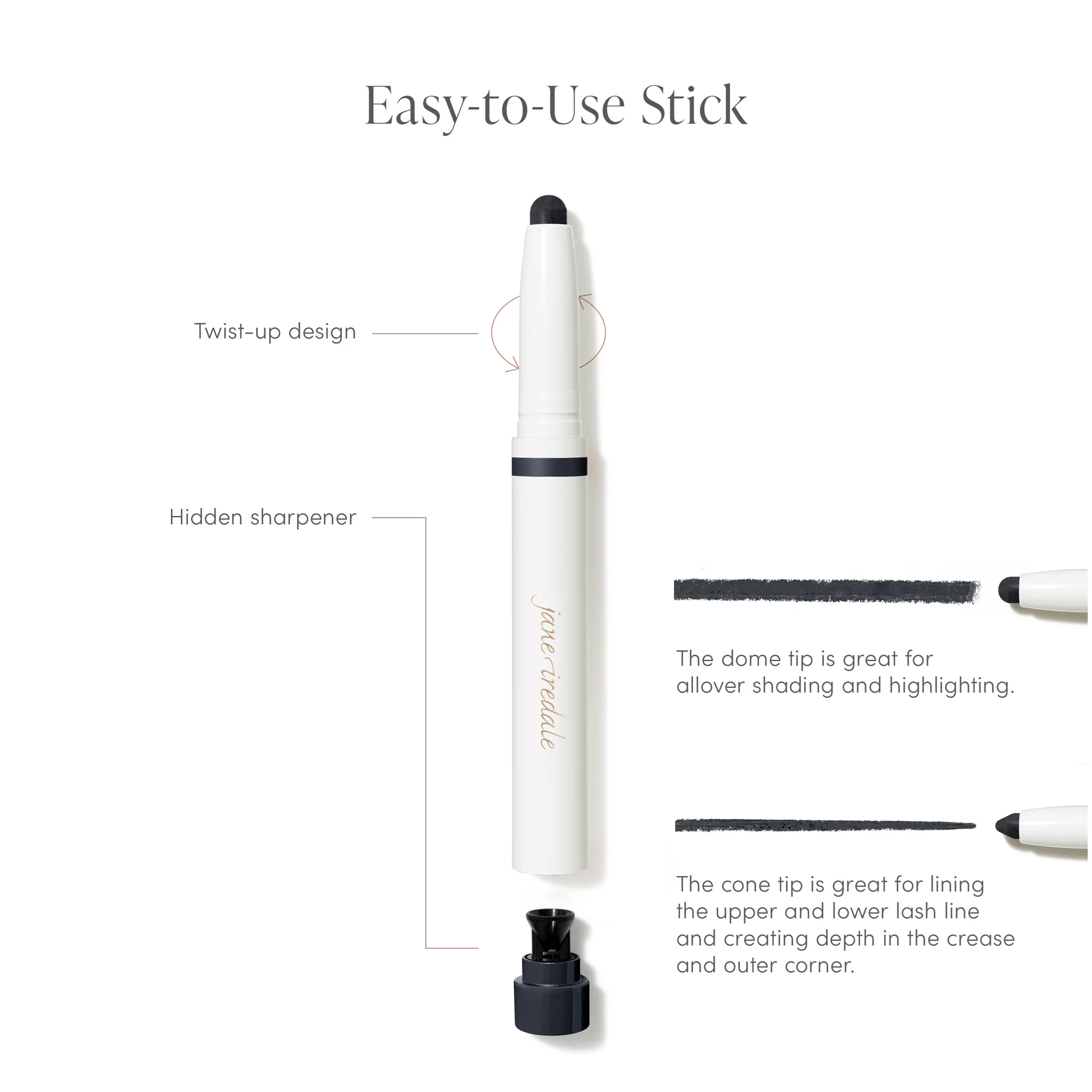 Jane Iredale ColorLuxe Eye Shadow Stick - Long-Lasting Creamy Eyeshadow for Easy Application | Perfect for Day to Night Makeup & On-The-Go Touch Ups