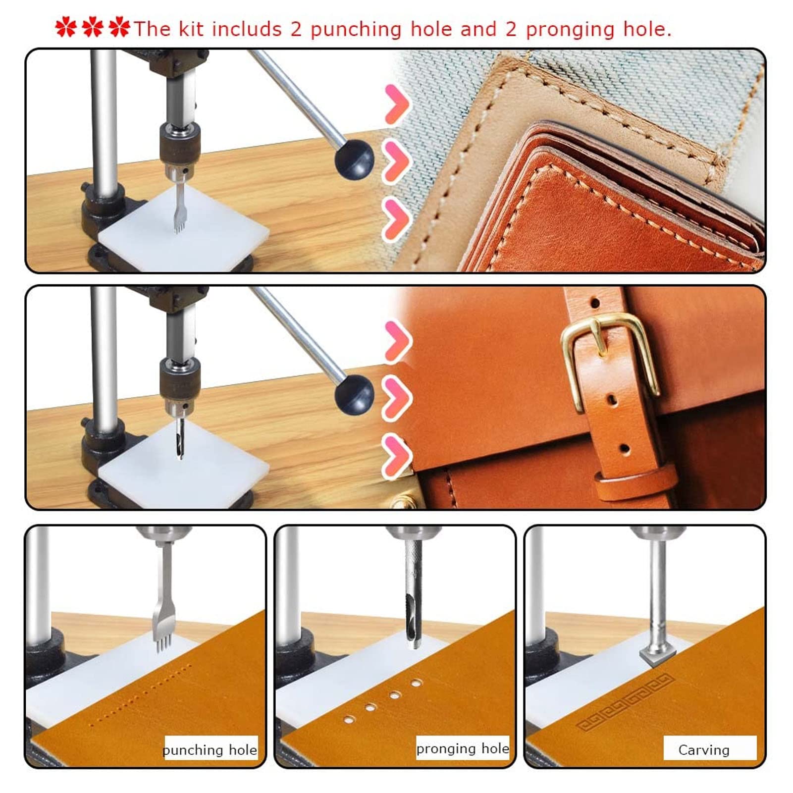 Heavy Duty Cast Iron Hand Press Machine - Manual Punch Tool for Small Parts Processing | DIY Metalworking, Jewelry Making & Craft Projects