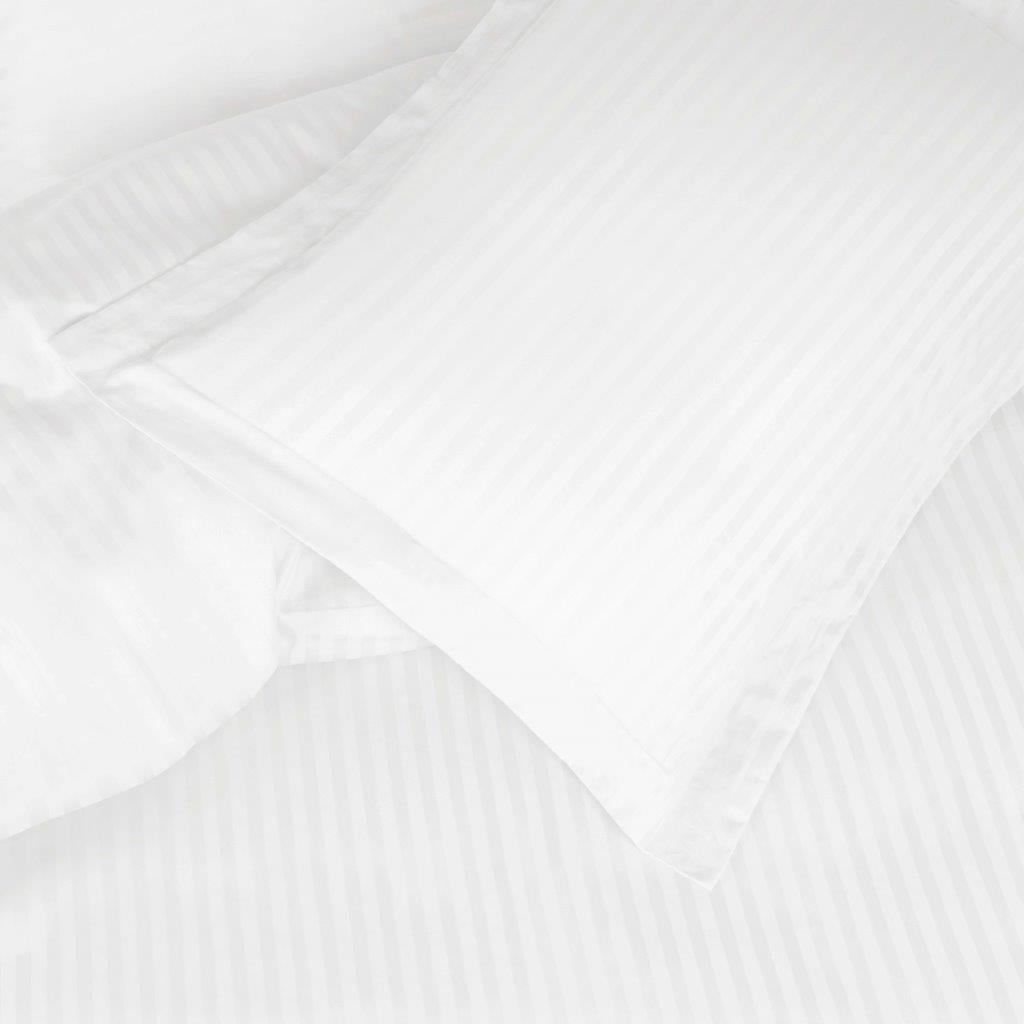 Luxury Egyptian Cotton 600 Thread Count Duvet Cover Set - Queen Size, Striped Design for Bedroom Decor | Soft & Breathable Bedding Set for Hotels, Guest Rooms & Master Bedrooms